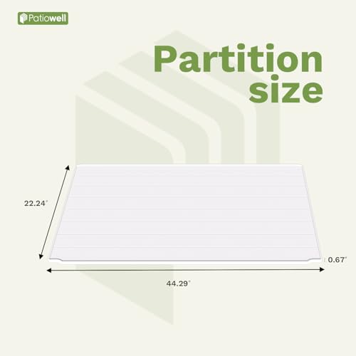 Patiowell 26 Cu.ft Plastic Outdoor Storage Shed w/o Shelf, Lockable Waterproof Horizonal Storage Cabinet Tool Box for Patio, Garden Tools, Garbage Cans, Pool Supplies, White(Not Include Shelves)