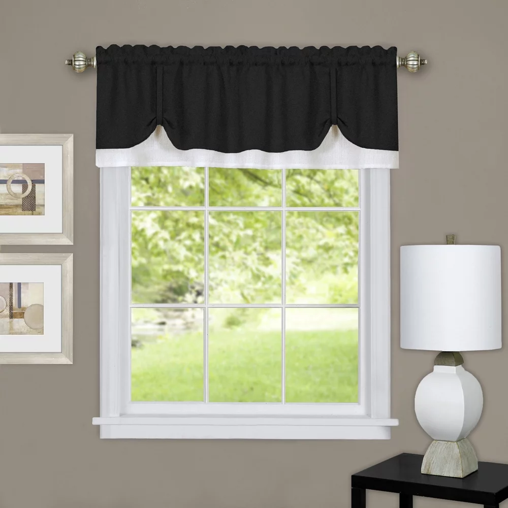 Darcy Two-tone Rod Pocket Window Curtain Panel