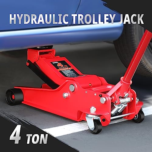 DNA MOTORING TOOLS-00235 Low Profile Hydraulic Trolley Service/Floor Jack, 3 Ton (6000 lbs) Capacity, Lifting Range 3