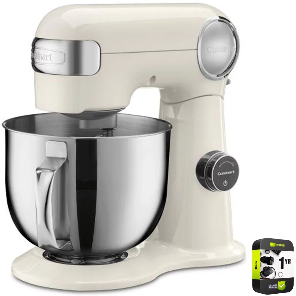 Cuisinart SMD-50CRM Precision Pro 5.5-quart Digital Stand Mixer Coconut Cream Bundle with 1 Year Extended Protection Plan