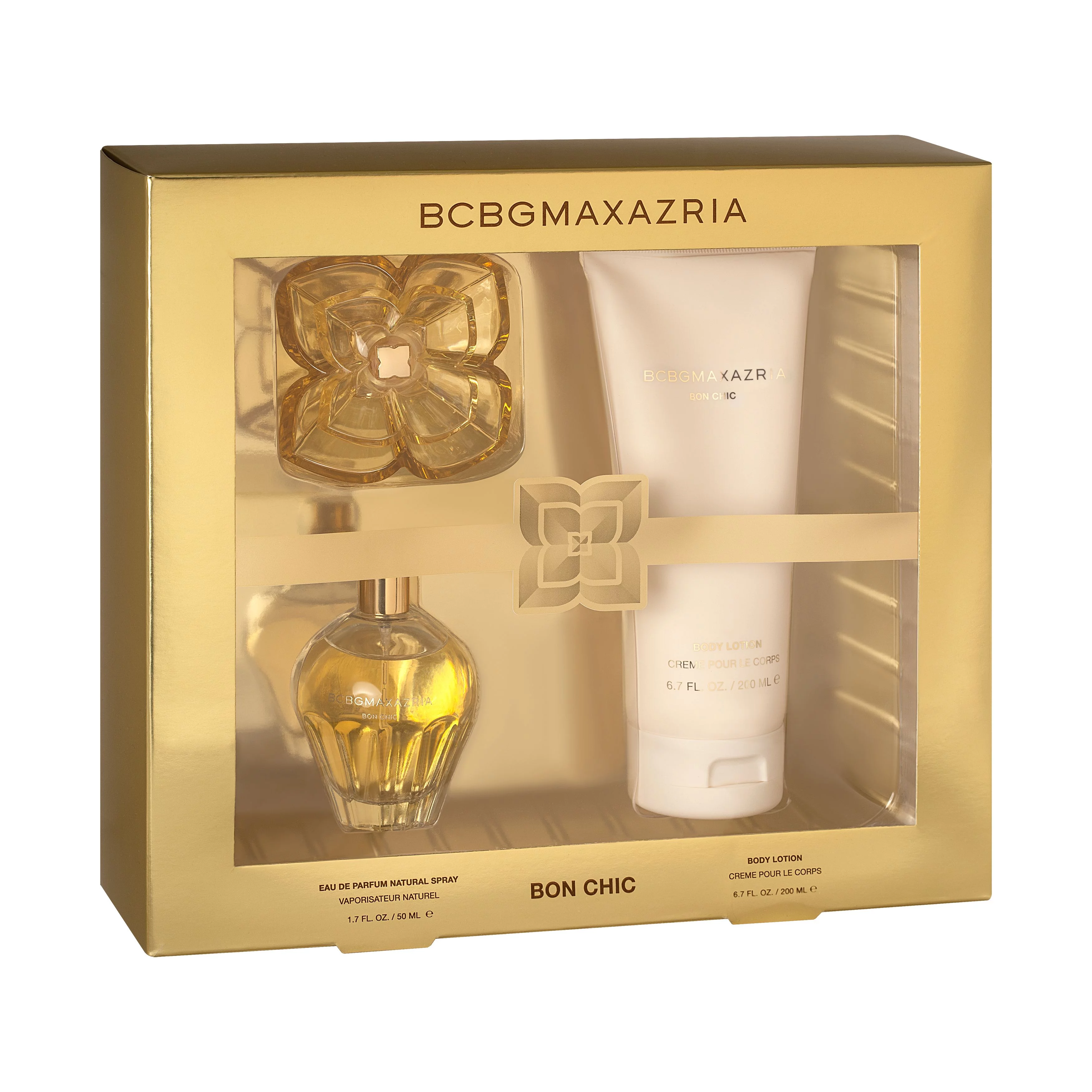 BCBGMAXAZRIA - 2 Piece Fragrance Giftset for Women - Bon Chic - (1.7oz/50ml EDP Perfume + 6.7oz/200ml Body Lotion) for Women