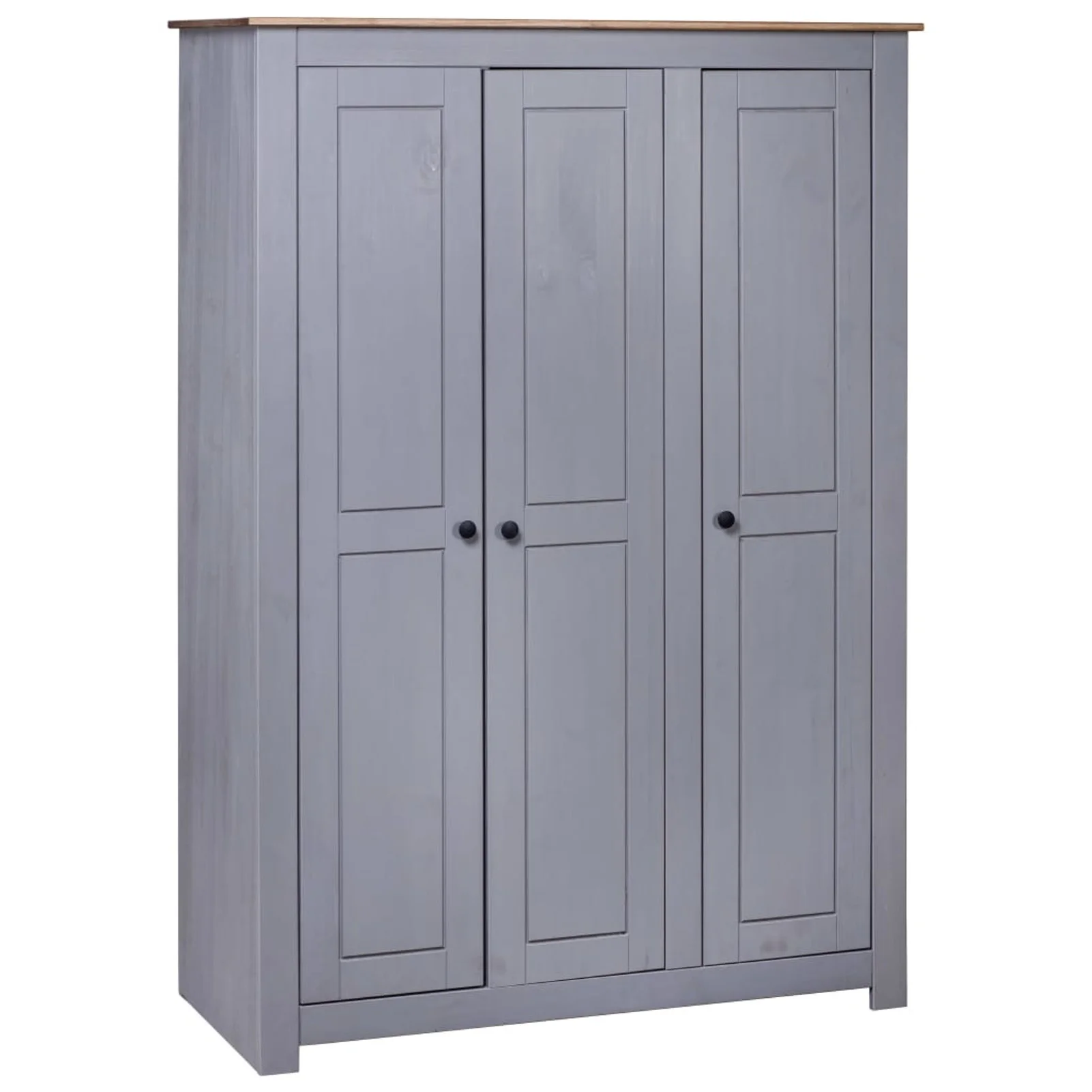 Aibecy 3-Door Wardrobe Gray 46.5