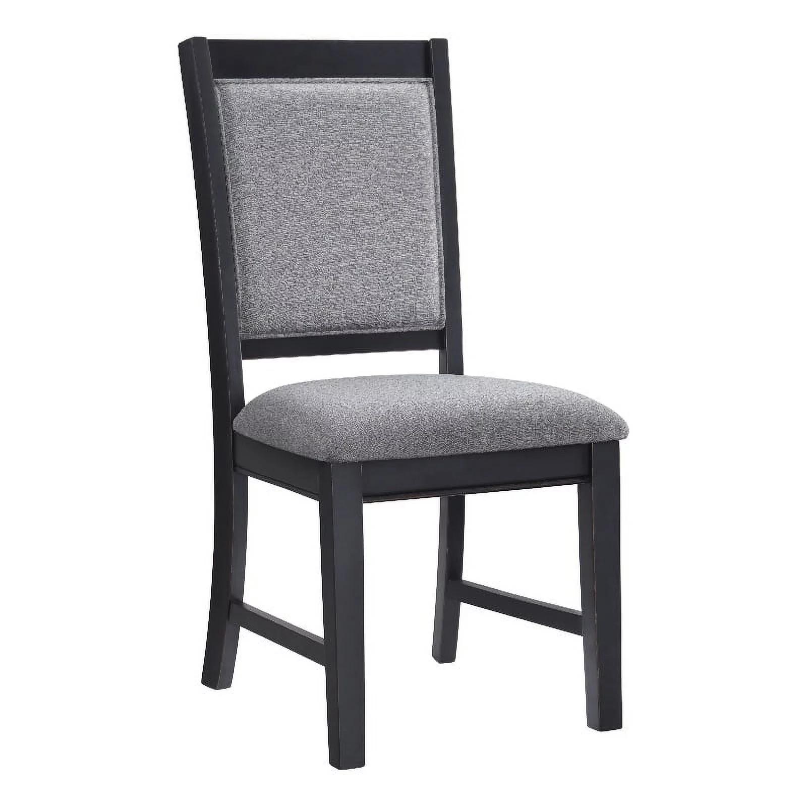 Del Mar Black and Grey Linen Dining Room Chair (Set of 2)