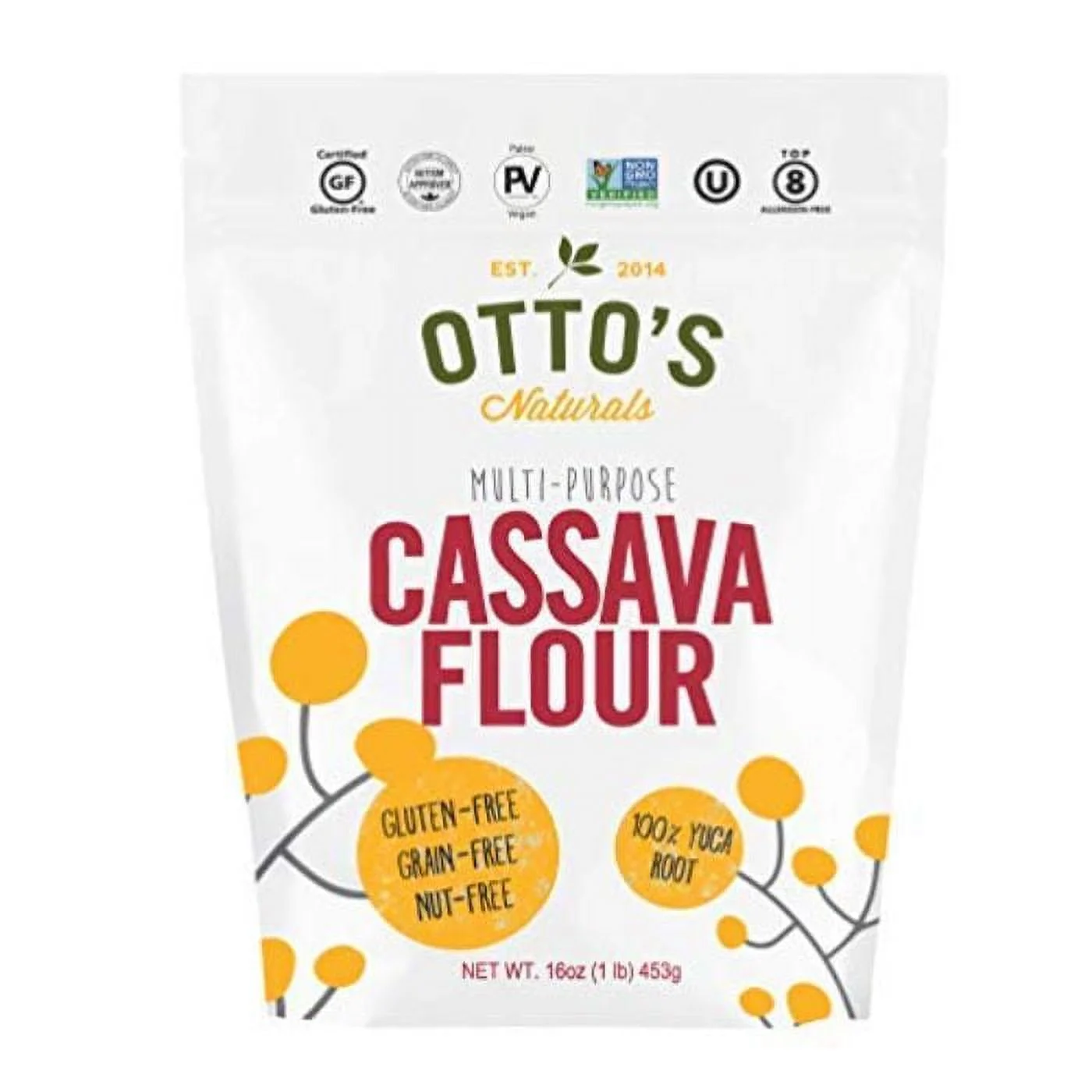 OTTOS NATURALS FLOUR CASSAVA 1 LB - Pack of 4