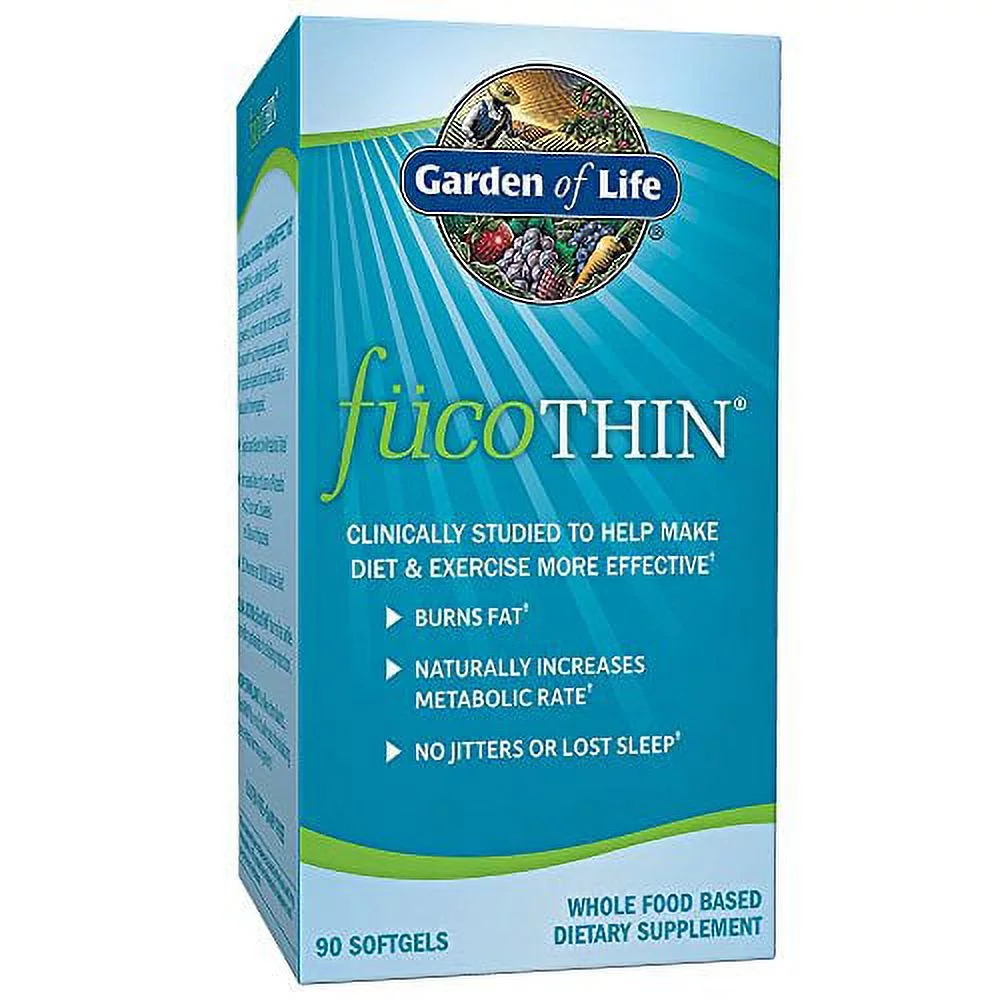 Garden of Life Fucoxanthin Supplements - FucoThin Diet Pill for Weight Loss, 90 Softgels