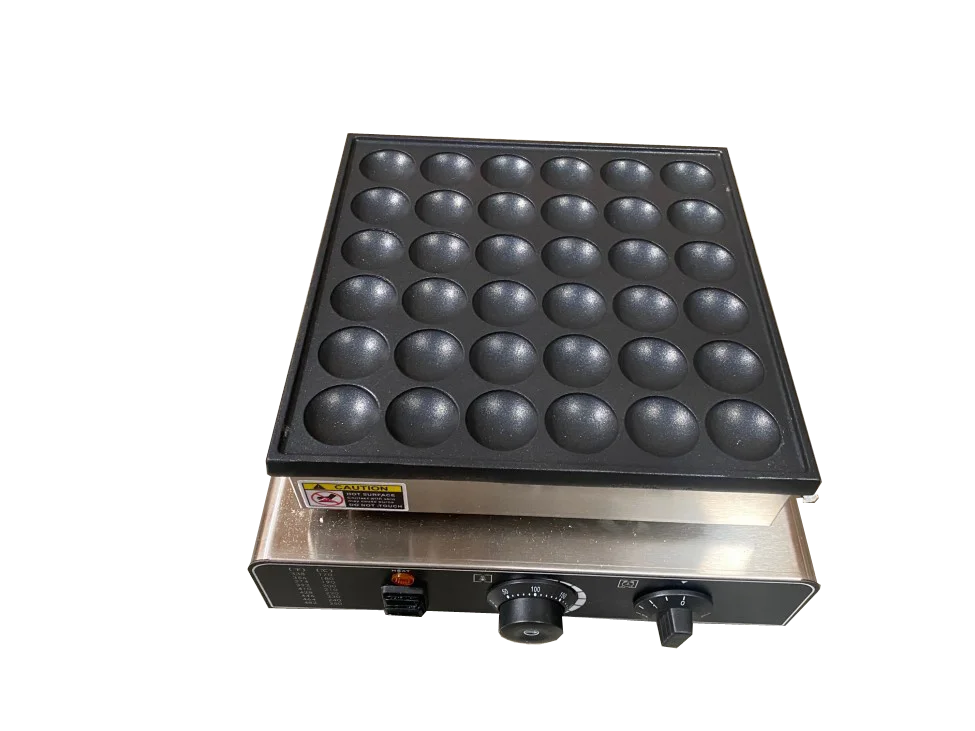 36 pcs Commercial Electric Mini Dutch Pancake Poffertjes Maker