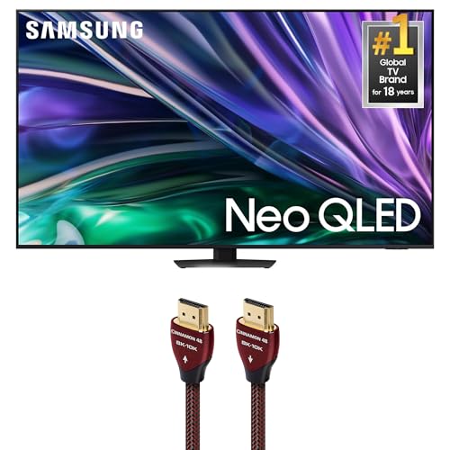 SAMSUNG QN65QN85DBFXZA 65 Inch Neo QLED 4K Smart TV with Dolby Atmos and an AudioQuest Forest HDM48FOR225 2.25M 48G 8K-10K HDMI Digital Cable (2024)
