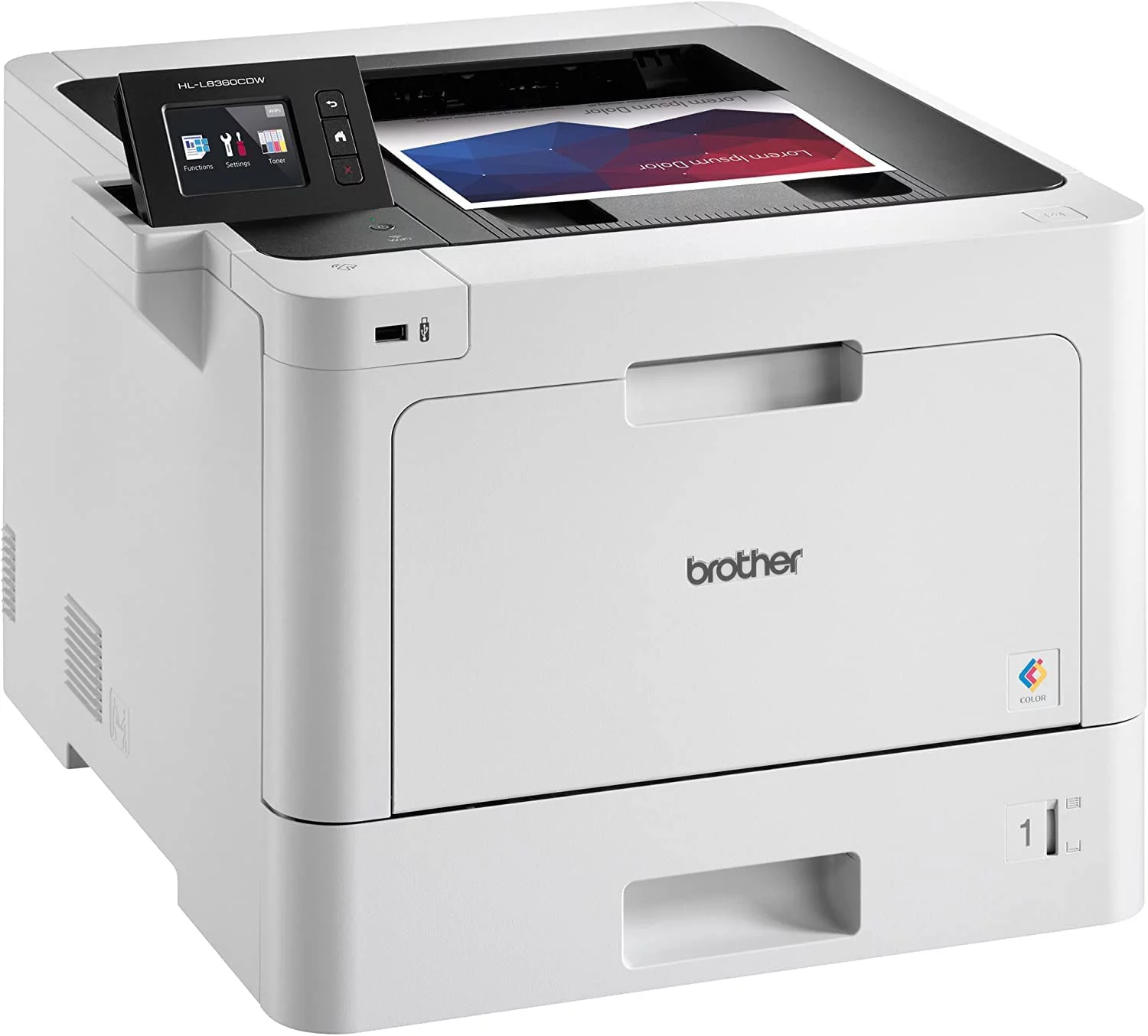 Brother HL-L8360CDW Business Color Laser Printer,33 ppm, 2.7” Color Touch LCD, Auto 2-Sided Printing, Ethernet, NFC Connectivity, Free USB Printer Cable