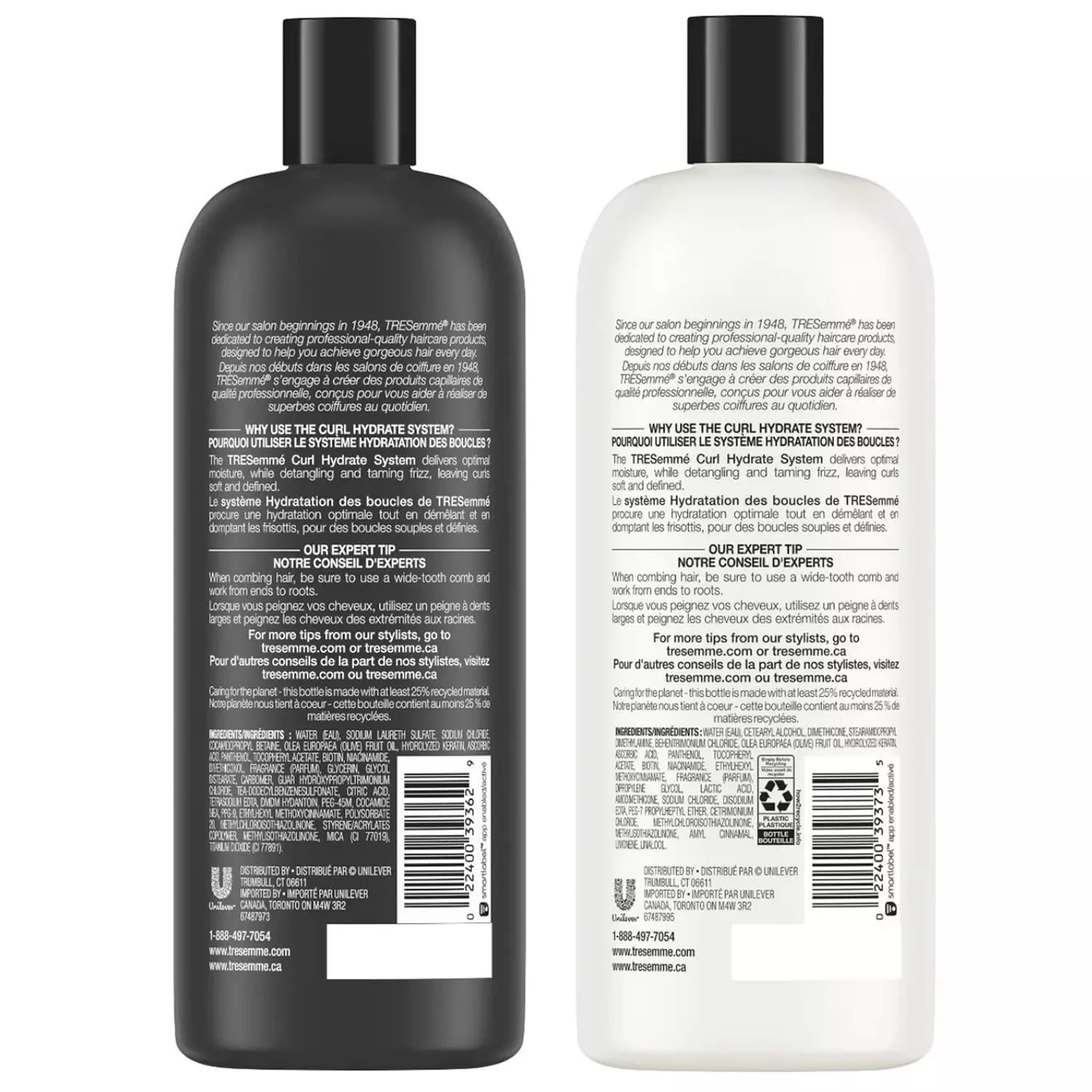 TRESemmé Flawless Curls Shampoo and Conditioner Set, Curly Hair Products with Coconut Oil Leaves Curls Defined, Sulfate Free, Frizz Free, 28 Fl Oz Ea