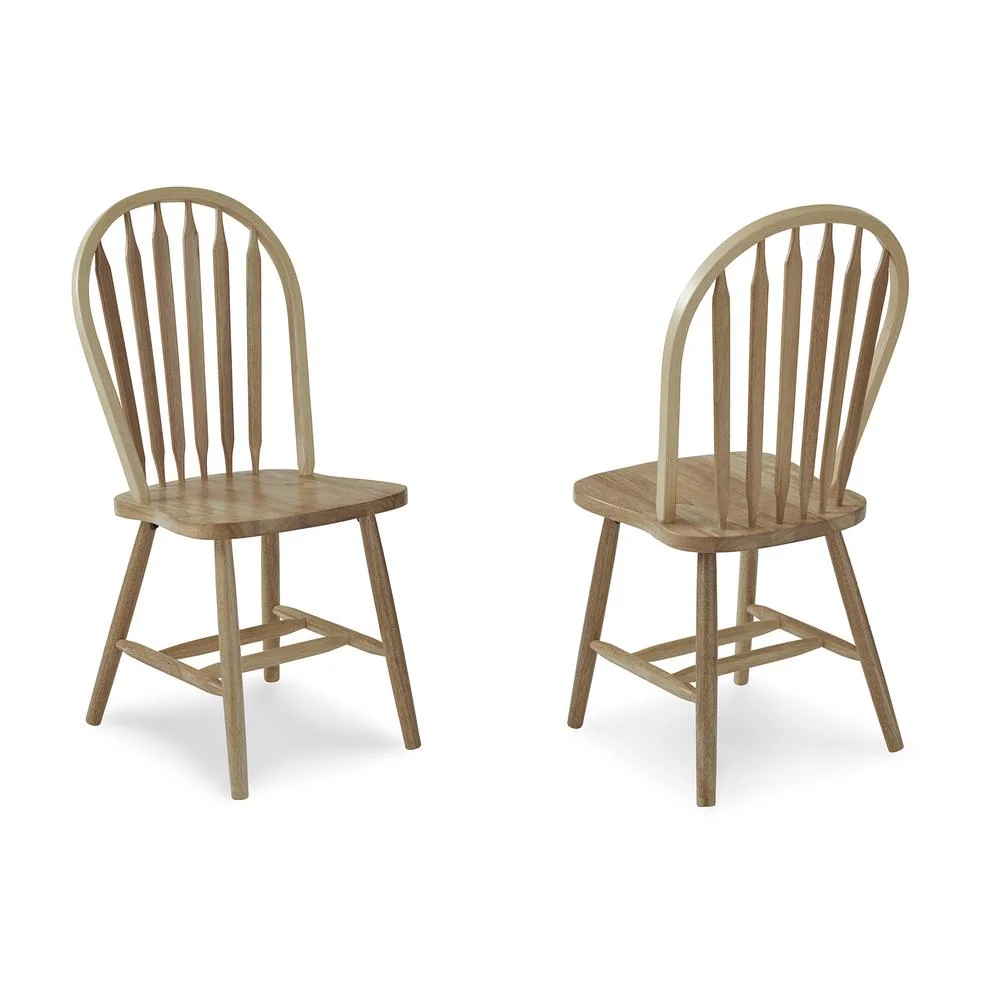Windsor Solid Wood Arrowback Chair in Natural