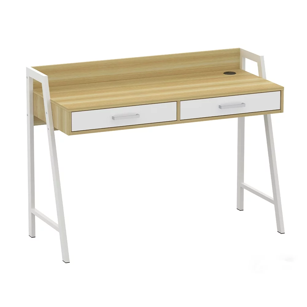 Saint Birch Fenton Metal White Writing Desk