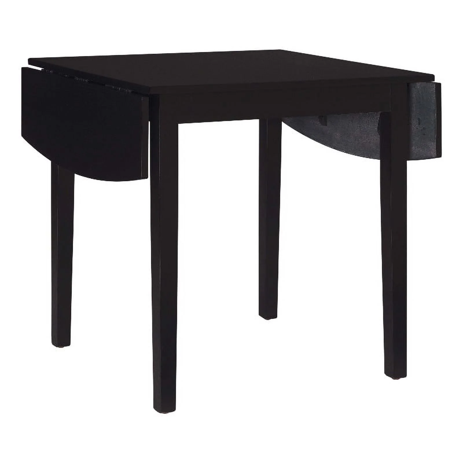 Linon Ervin Wood Square Drop Leaf Table in Black
