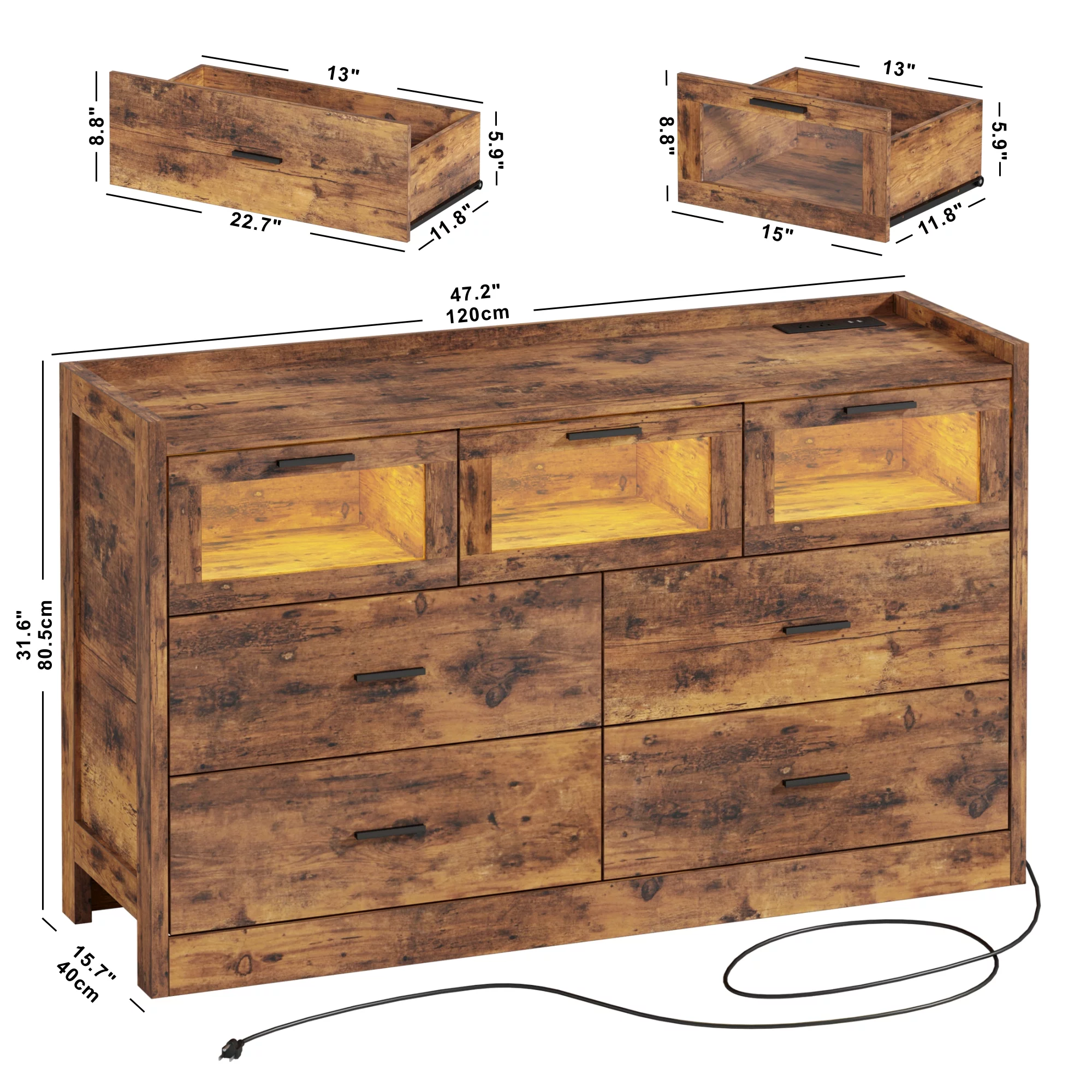 LIKIMIO 7 Glass Drawers 47