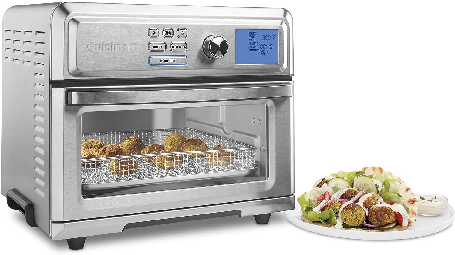 Open Box Cuisinart Air Fryer Toaster Oven 1800 Watt, Stainless Steel TOA-65 - Silver