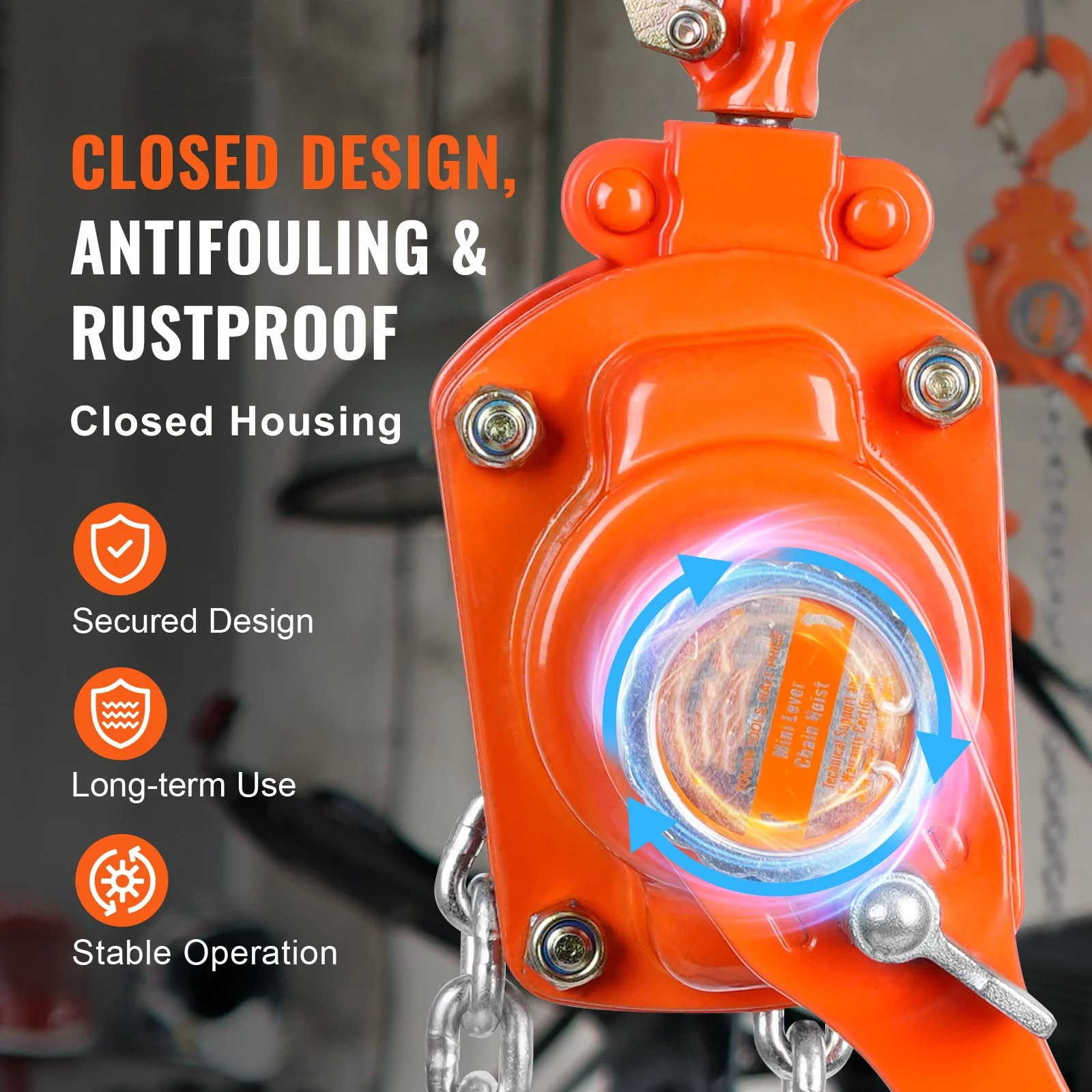 BENTISM Lever Block Chain Hoist G80 Ratchet Hoist 550lb Capacity 10ft Lifter