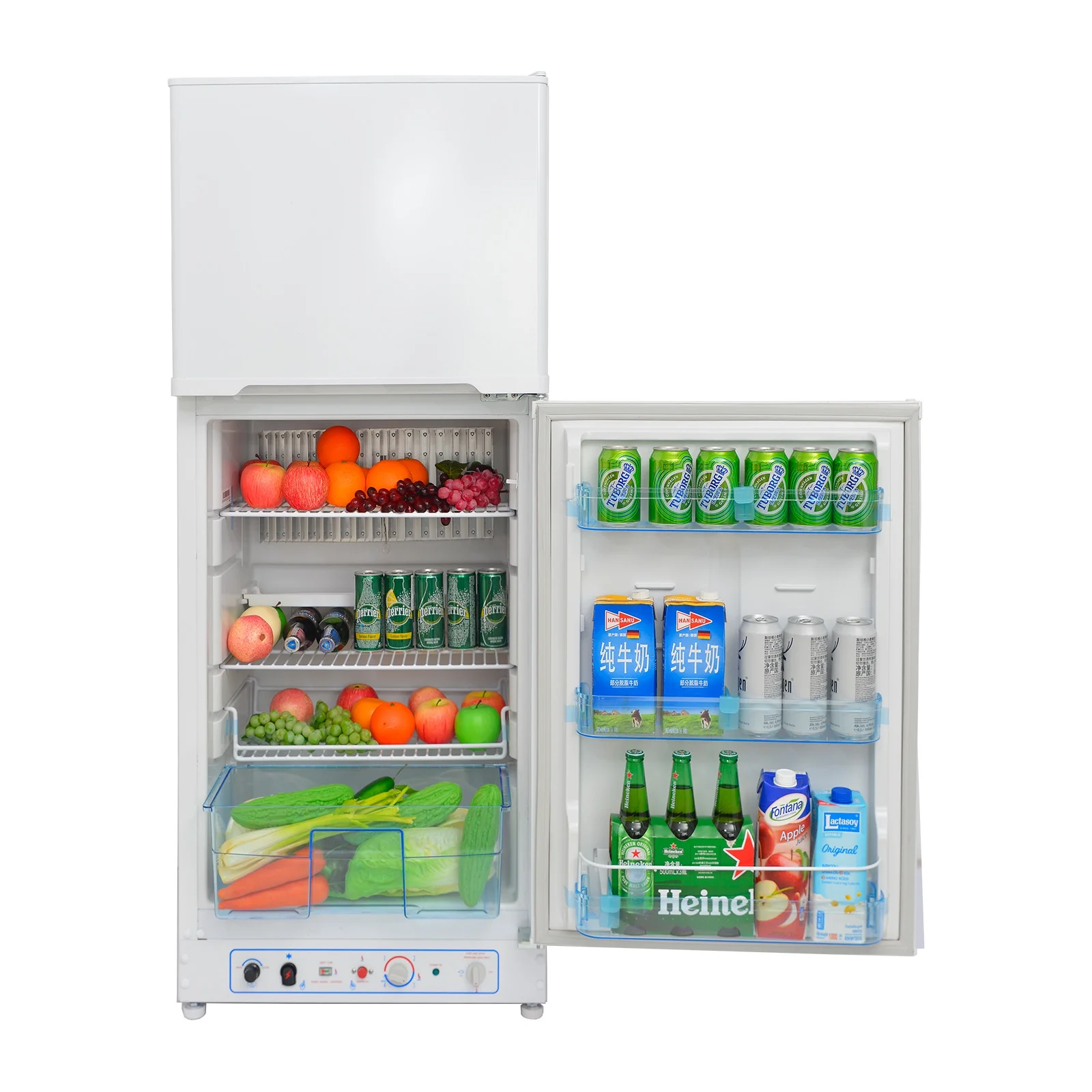 Smad Propane Gas Refrigerator with Freezer 6.5 Cu ft LPG Fridge for Cabin Camper RV Home 2 Way LPG/220V Refrigerator Gas Fridge Freezer Caravan Campervan Off Grid