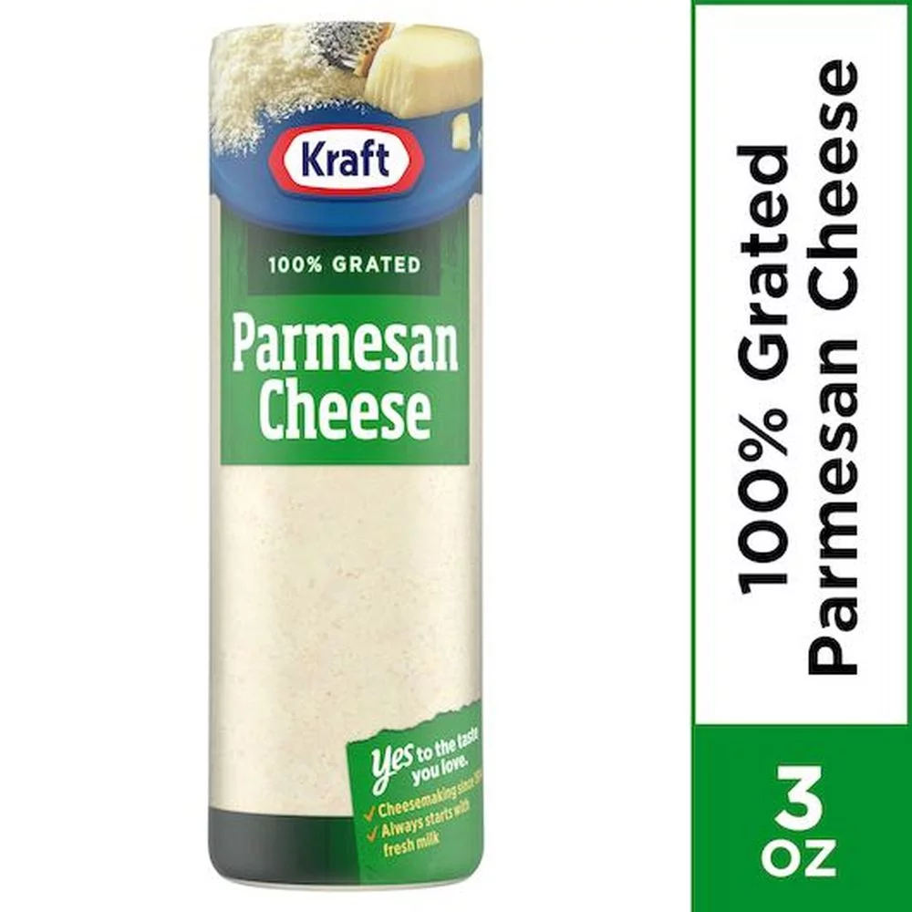 Kraft Grated Parmesan Cheese, 3 Ounce -- 24 per Case.