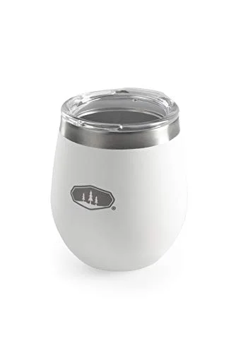 G.S.I Sports 63349 8 oz Glacier Stainless Steel Glass, White
