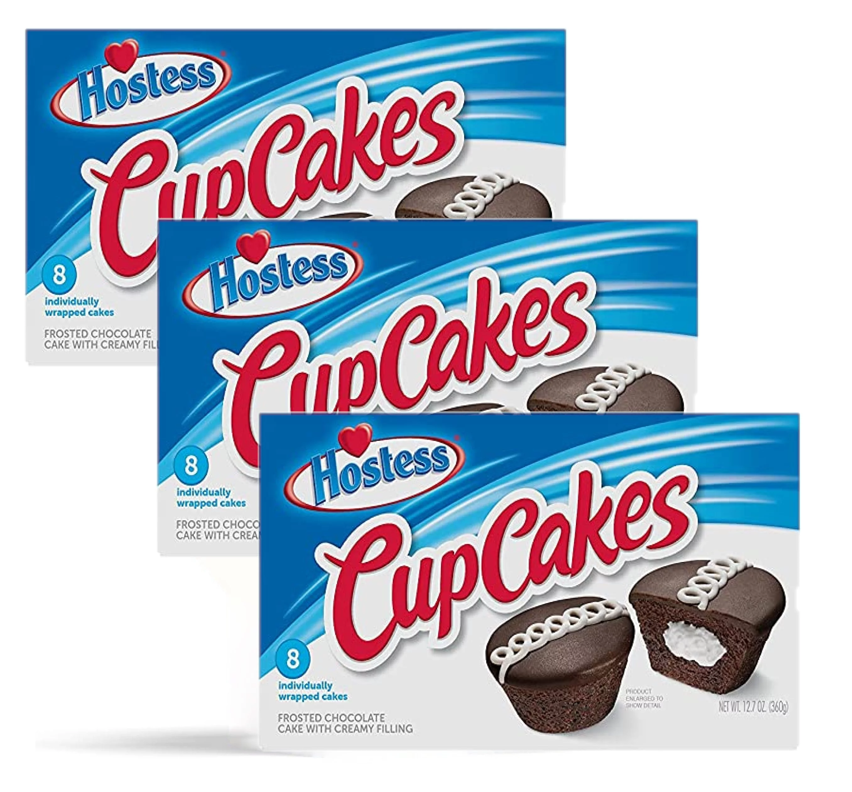 Hostess Chocolate Cupcakes, 3 Pack | 24 Cupcakes