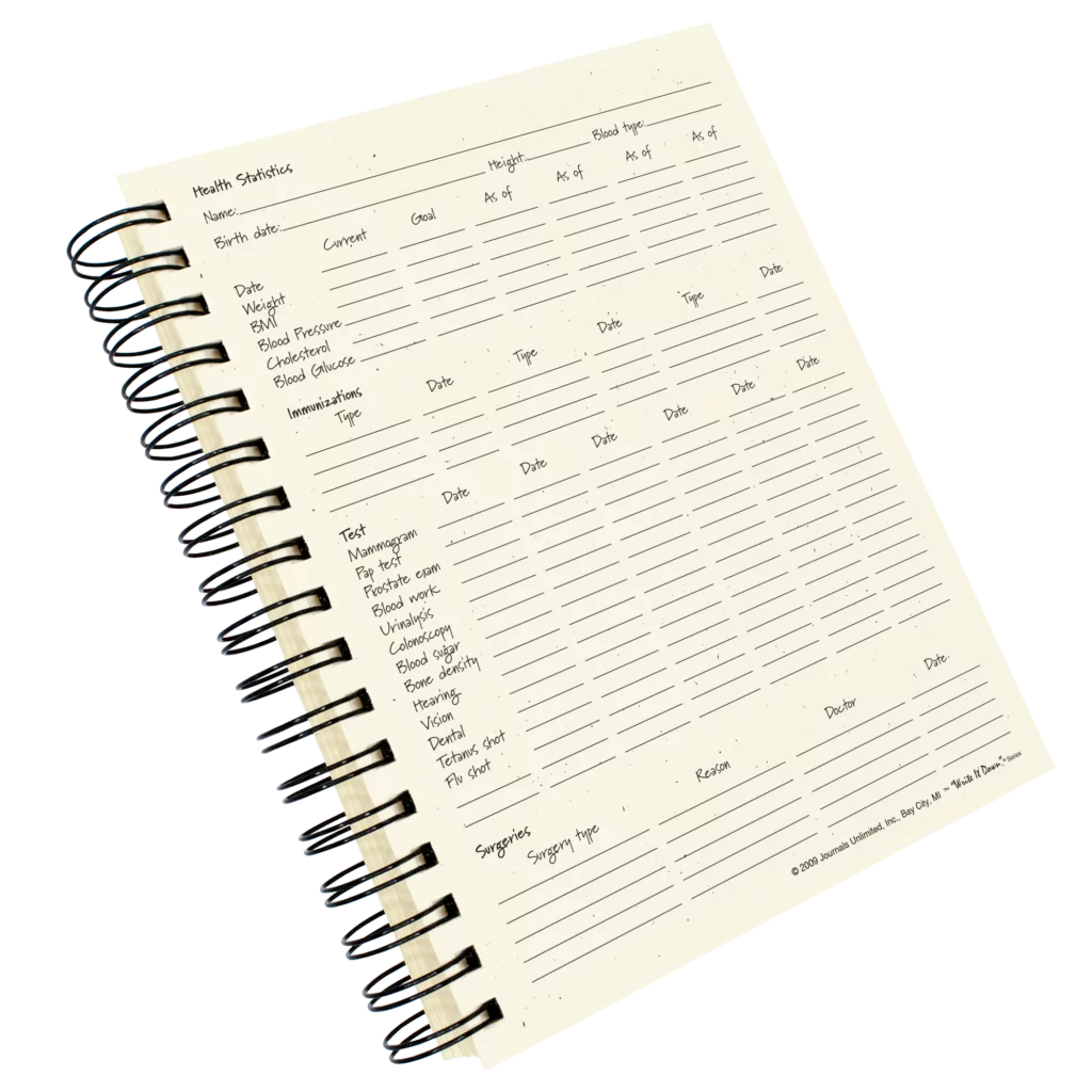 My Health, A Medical Records Journal Log Book - Kraft Hard Cover by Journals Unlimited