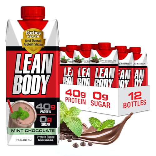 Labrada Lean Body Ready-to-Drink Strawberry Protein Shake, 40g Protein, Whey Blend, 0 Sugar, Gluten Free, 22 Vitamins & Minerals, 17 Ounce (Recyclable Carton & Lid - Pack of 12) LABRADA