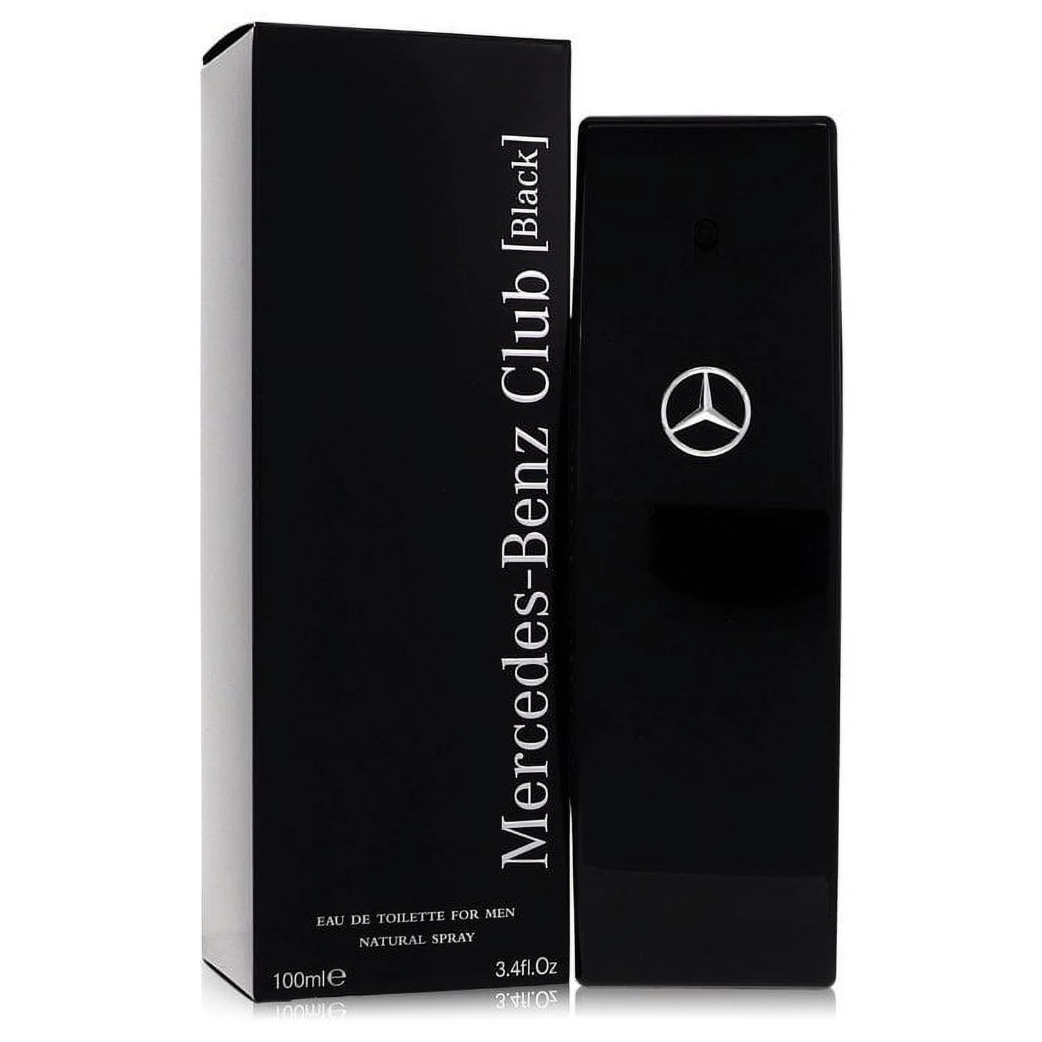 2 Pack  of Mercedes Benz Club Black by Mercedes Benz Eau De Toilette Spray 3.4 oz For Men