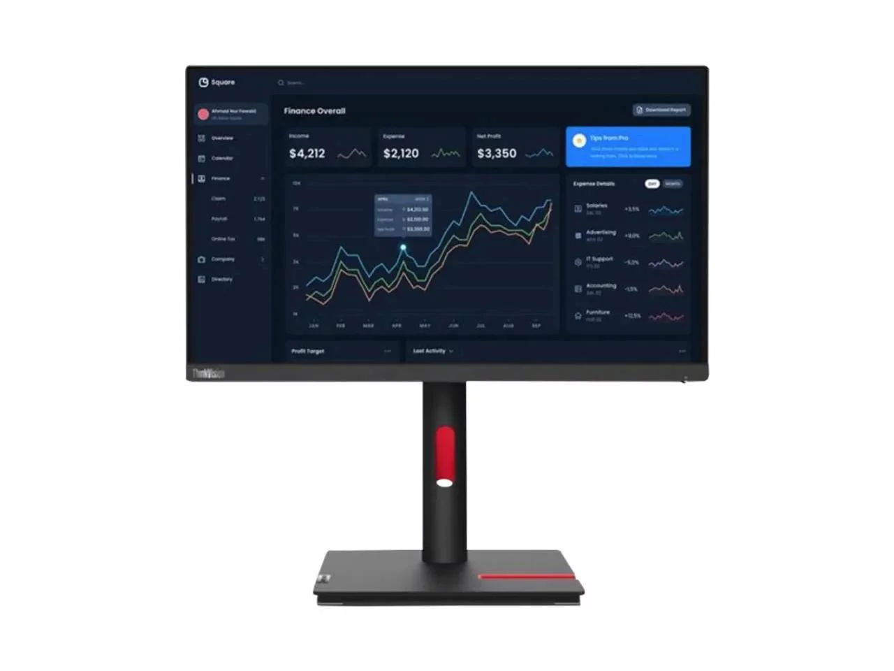 Lenovo ThinkVision T22i-30 - LED monitor - Full HD (1080p) - 21.5
