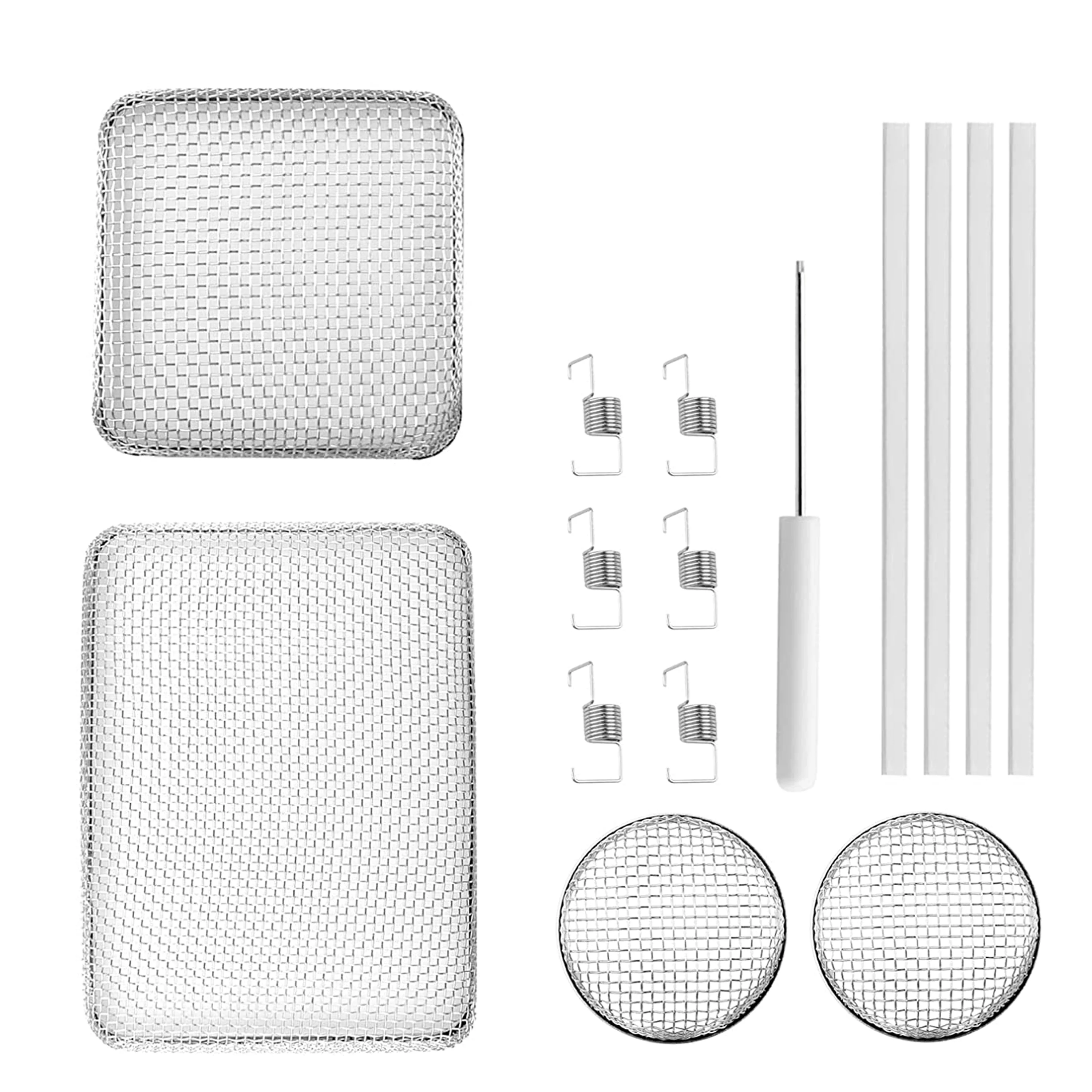 RV Flying Insect Screen for RV Water Heater Vent Cover Stainless Steel Mesh with Installation Tool 2.8''x1.2'' & 8.5