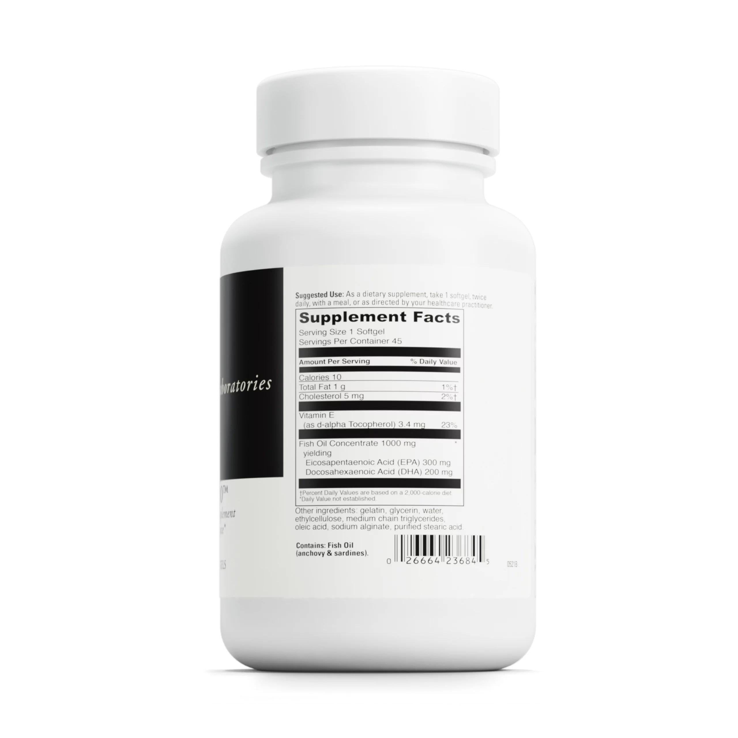 DaVinci Labs Omega-3 1000 - Supports Heart Health & Cholesterol* - 45 Enteric Coated Softgels