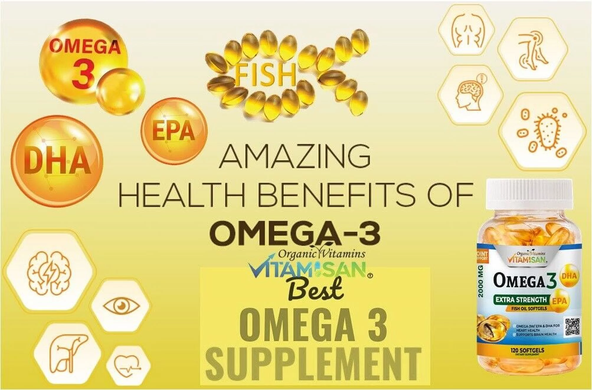 OMEGA 3 xl sofgels 2000mg 120 Softgels FISH OIL
