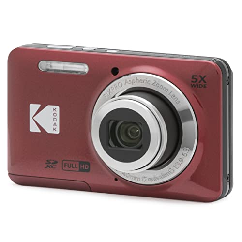 KODAK PIXPRO FZ55-BL 16MP Digital Camera 5X Optical Zoom 28mm Wide Angle 1080P Full HD Video Li-Ion Battery 2.7