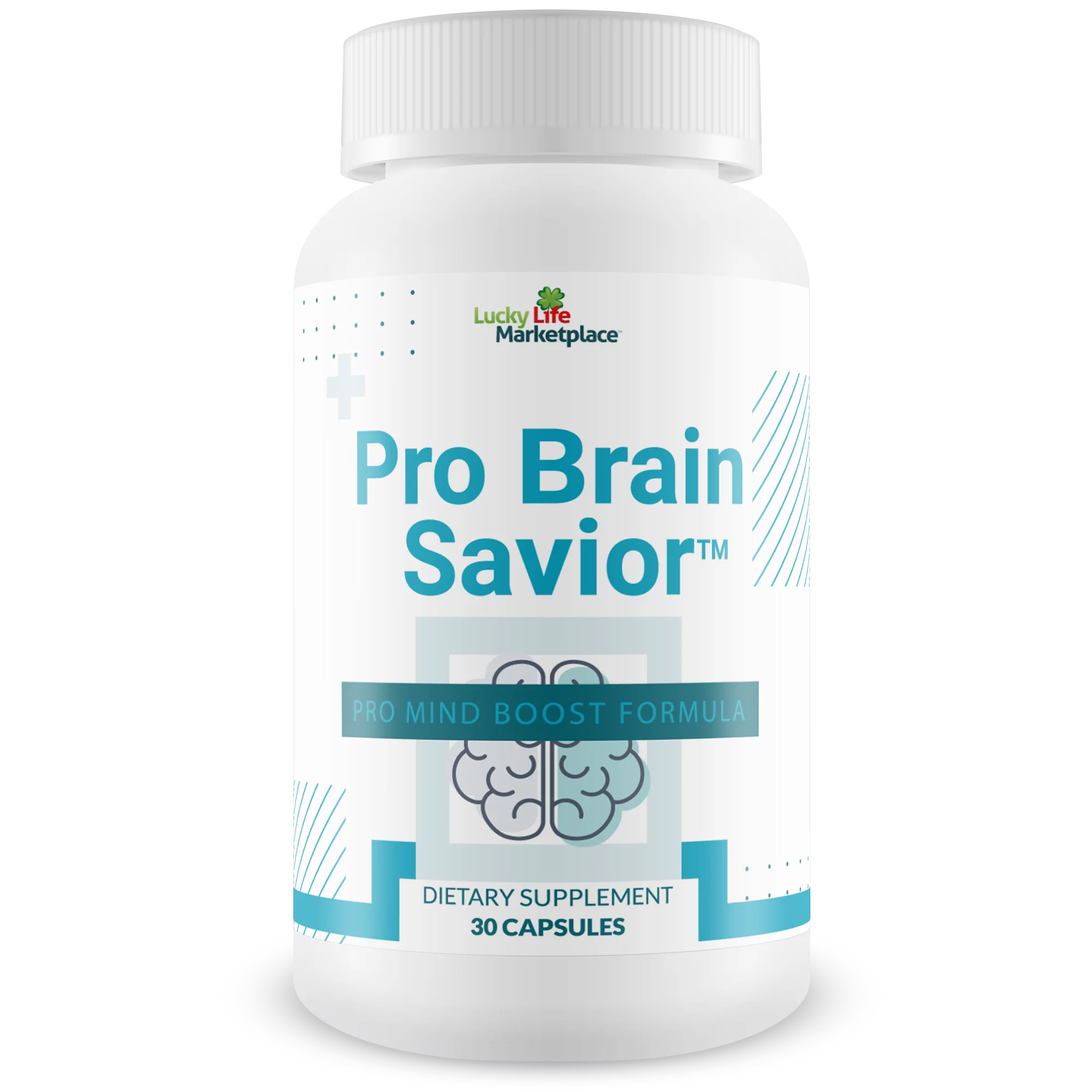 Pro Brain Savior - Nootropic Brain Supplement - Pro Mind Boost Formula for Memory, Focus, & Clarity - Study Pills - Bacopa, Niacin, Caffeine + L-Theanine, GABA - Promote Memory Retention & Learning