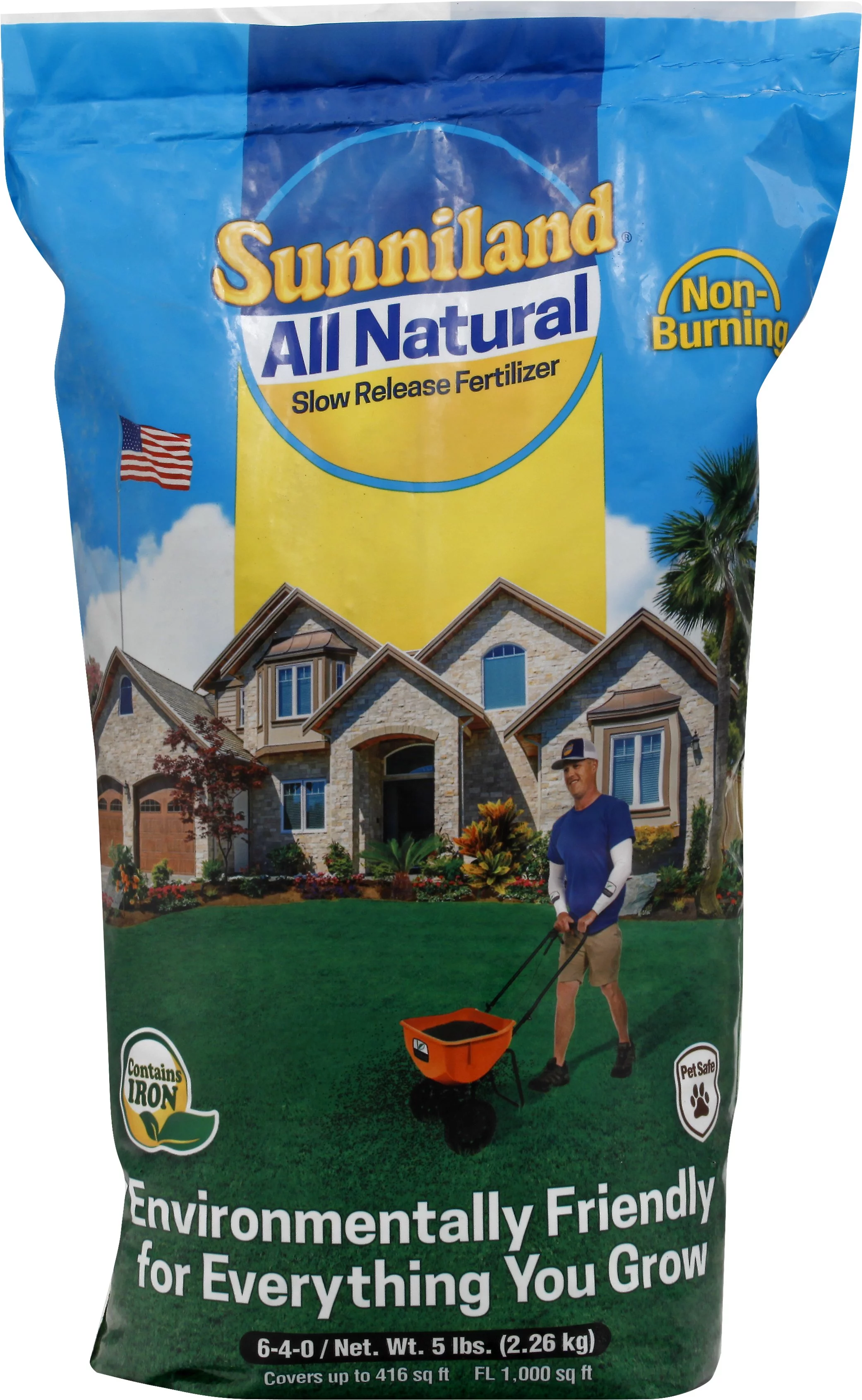 Sunniland 7013451 416 sq. ft. Slow-release Nitrogen Lawn Fertilizer for All Grasses