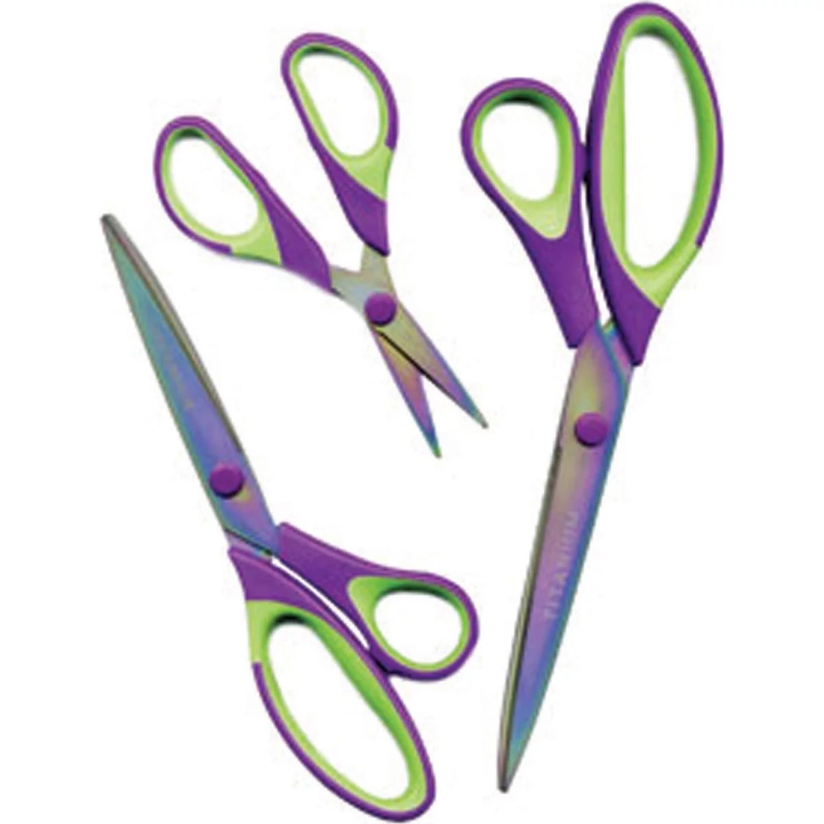 Sullivans Titanium Scissors 3/Pkg Purple/Green