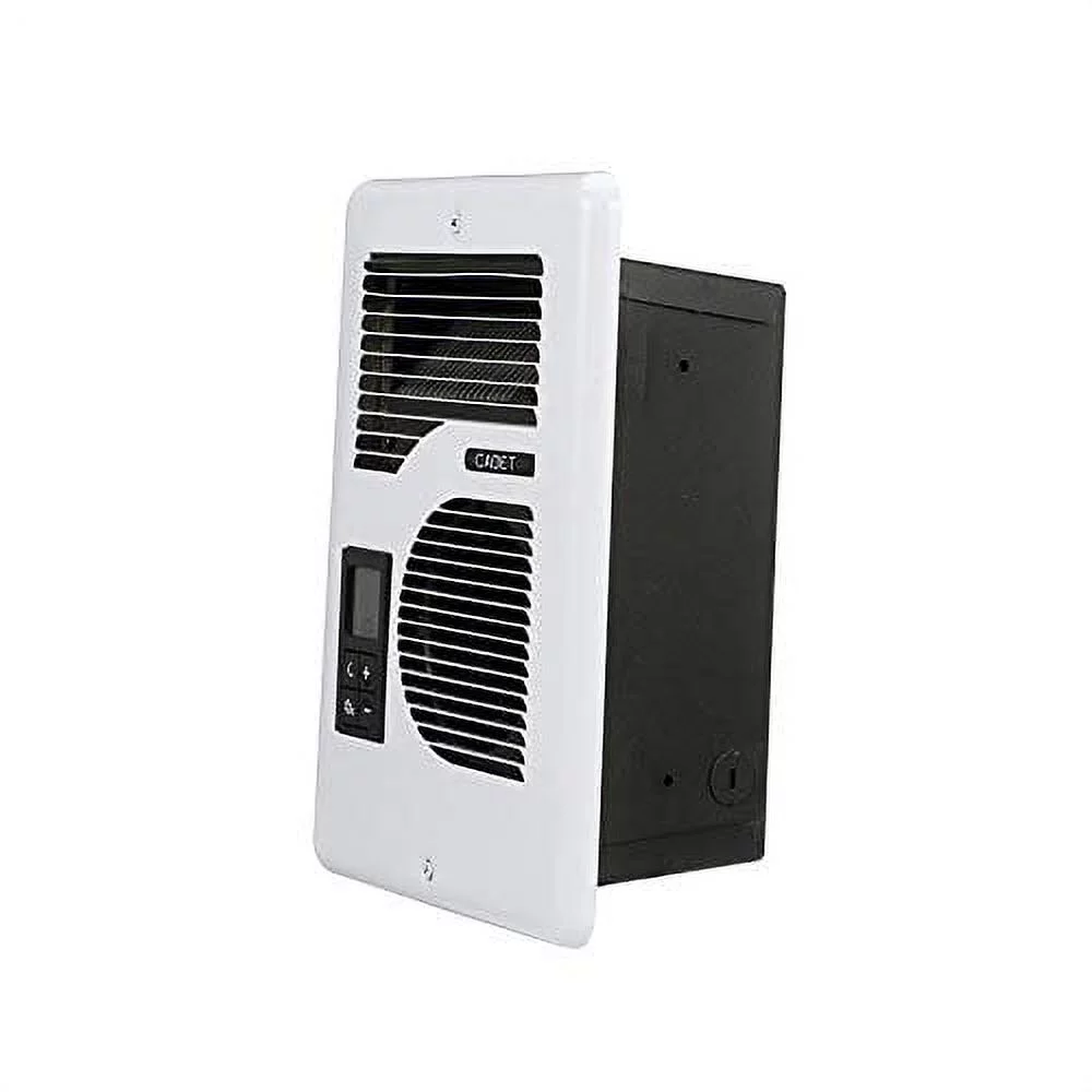 Cadet Energy Plus Wall Heater Complete Unit With Built-in Digital Thermostat Model: CEC163TW, Part: 65215, 5460/5120/3410 BTU, 240/208/120 Volt, 1600/1500/1000 Watt, White