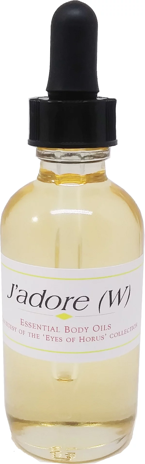 J'adore - Type For Women Perfume Body Oil Fragrance [Glass Dropper Top - Clear Glass - Light Gold - 2 oz.]