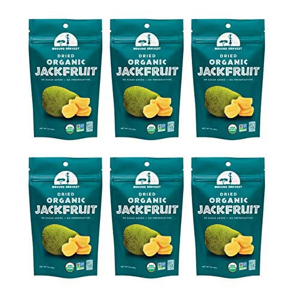 Mavuno Harvest Direct Trade Organic Dried Fruit, Jackfruit, 2 Ounce (Pack of 6)