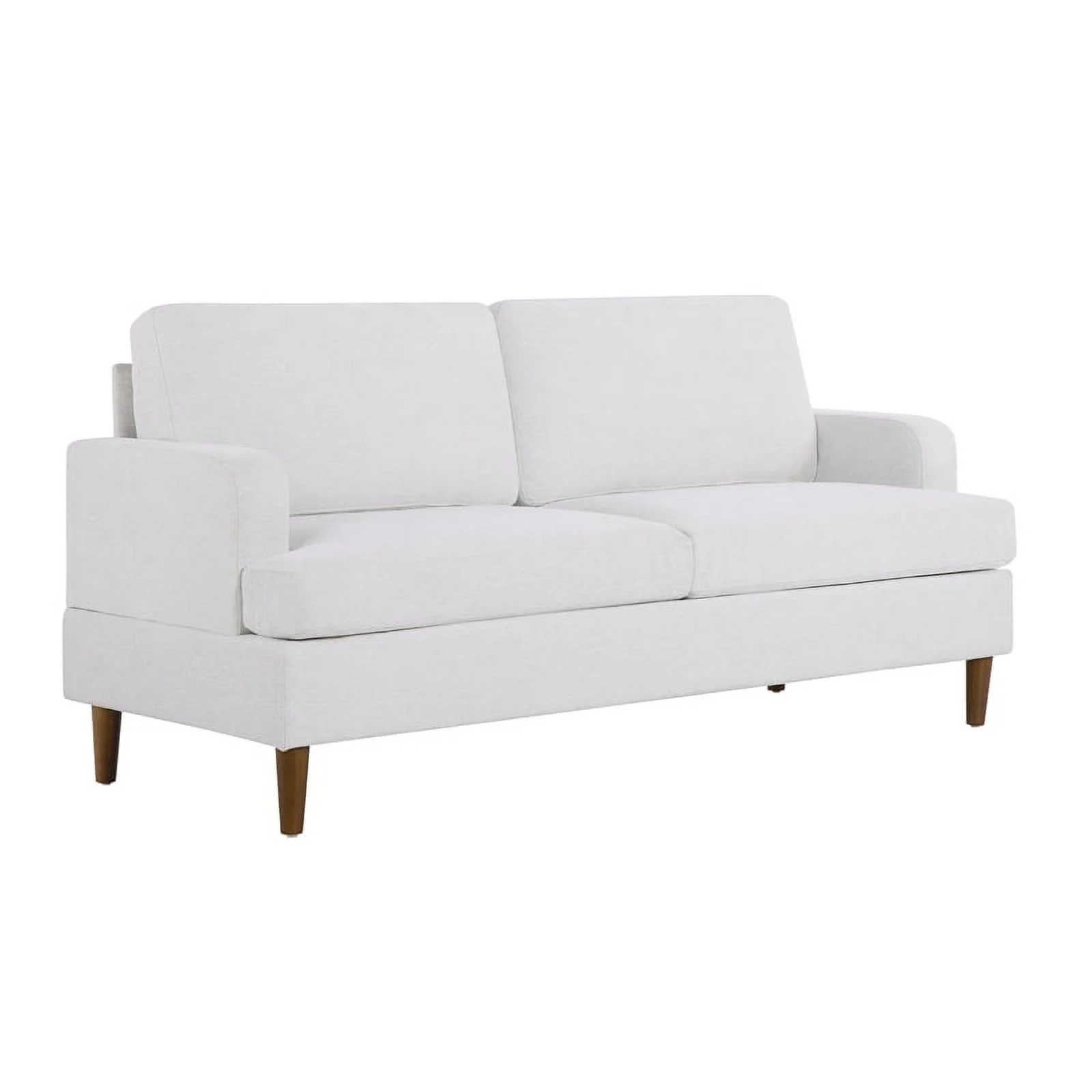 Kingfisher Lane Modern Stationary Sofa in Cream Fabric Upholtery