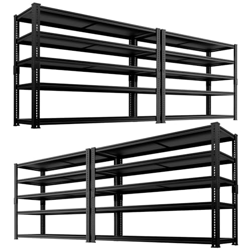 ROOMTEC Garage Shelving, 3300 LBS Capacity Storage Shelves Heavy Duty, 5 Tier Adjustable Metal Organizer Wire Rack, 60