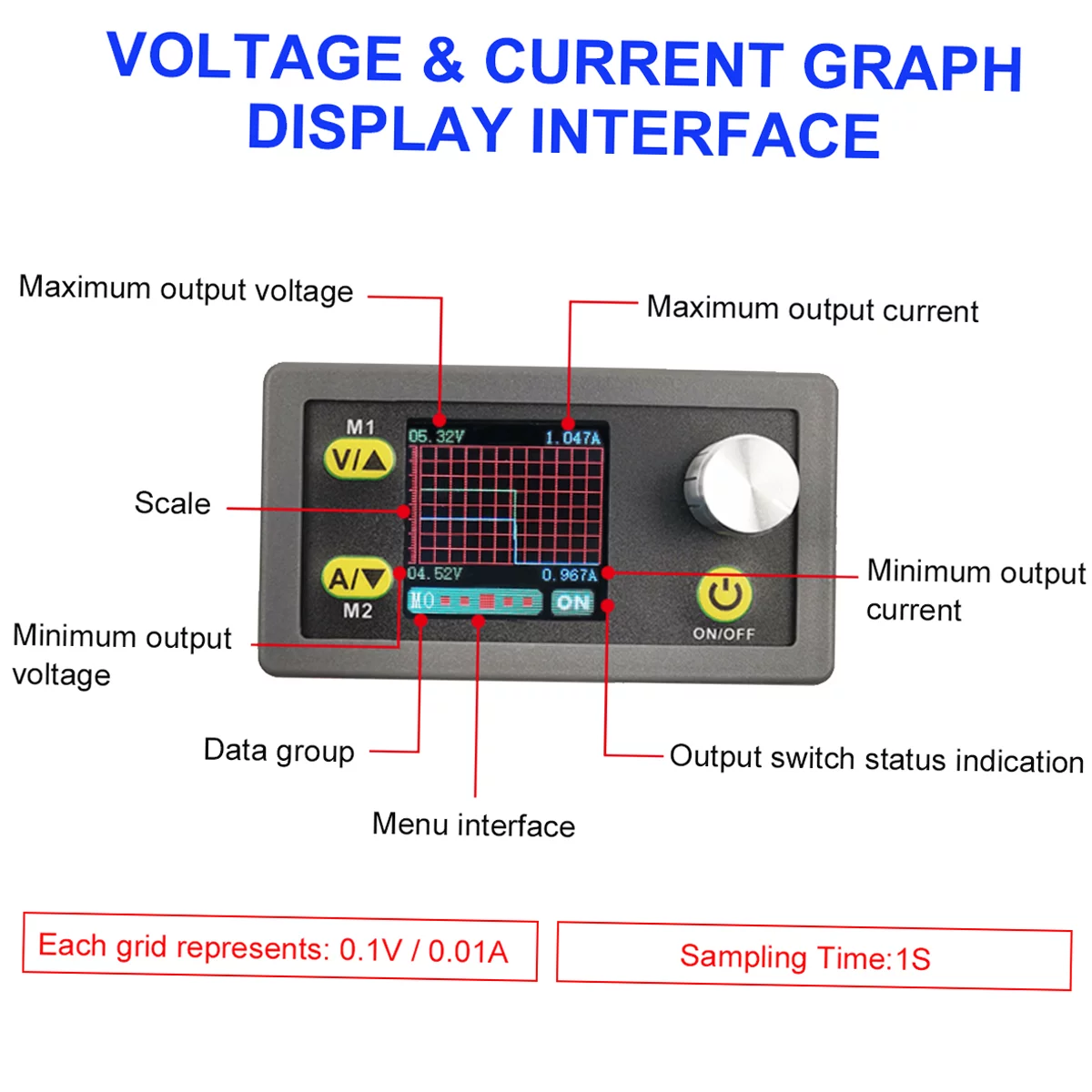 Andoer Electronic Components Digital Control Module, 80W Constant Voltage Current Power Supply, Programmable Power Module