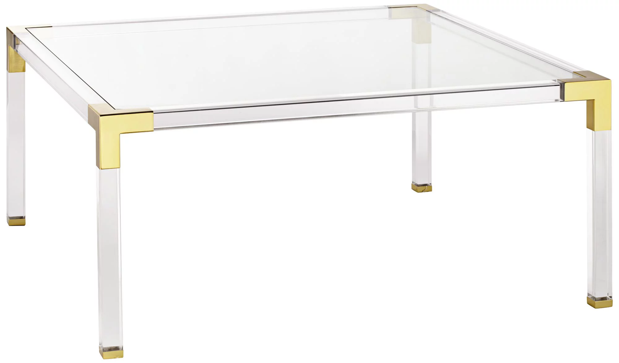 55 Downing Street Hanna Modern Cast Acrylic Square Coffee Table 40