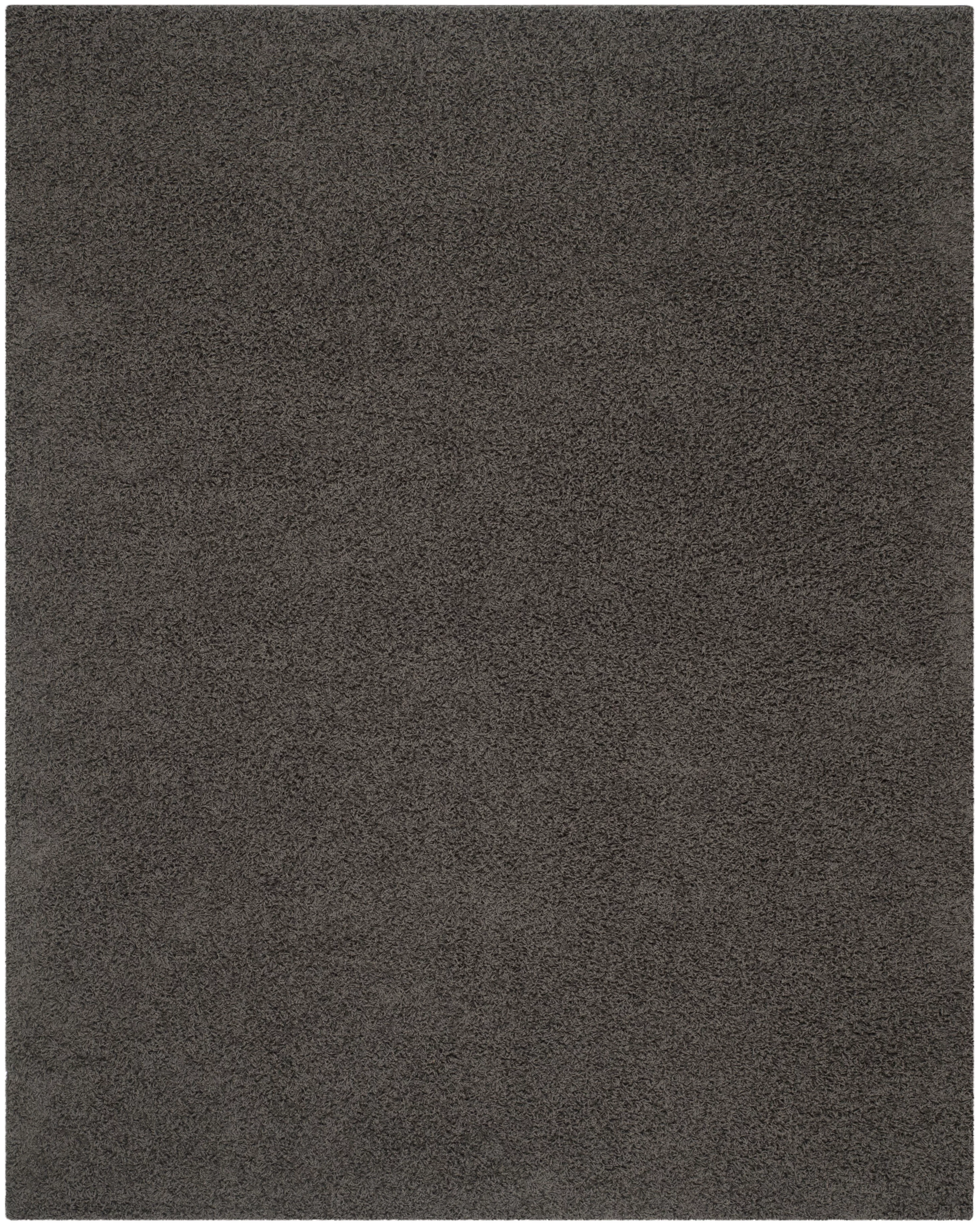 SAFAVIEH Athens Solid Plush Shag Area Rug, Dark Grey, 9' x 12'