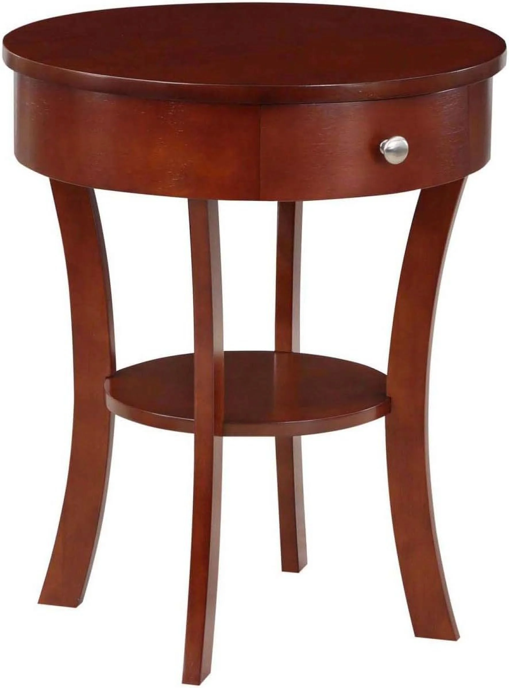 Classic Accents Schaffer 1-Drawer End Table With Shelf, Mahogany