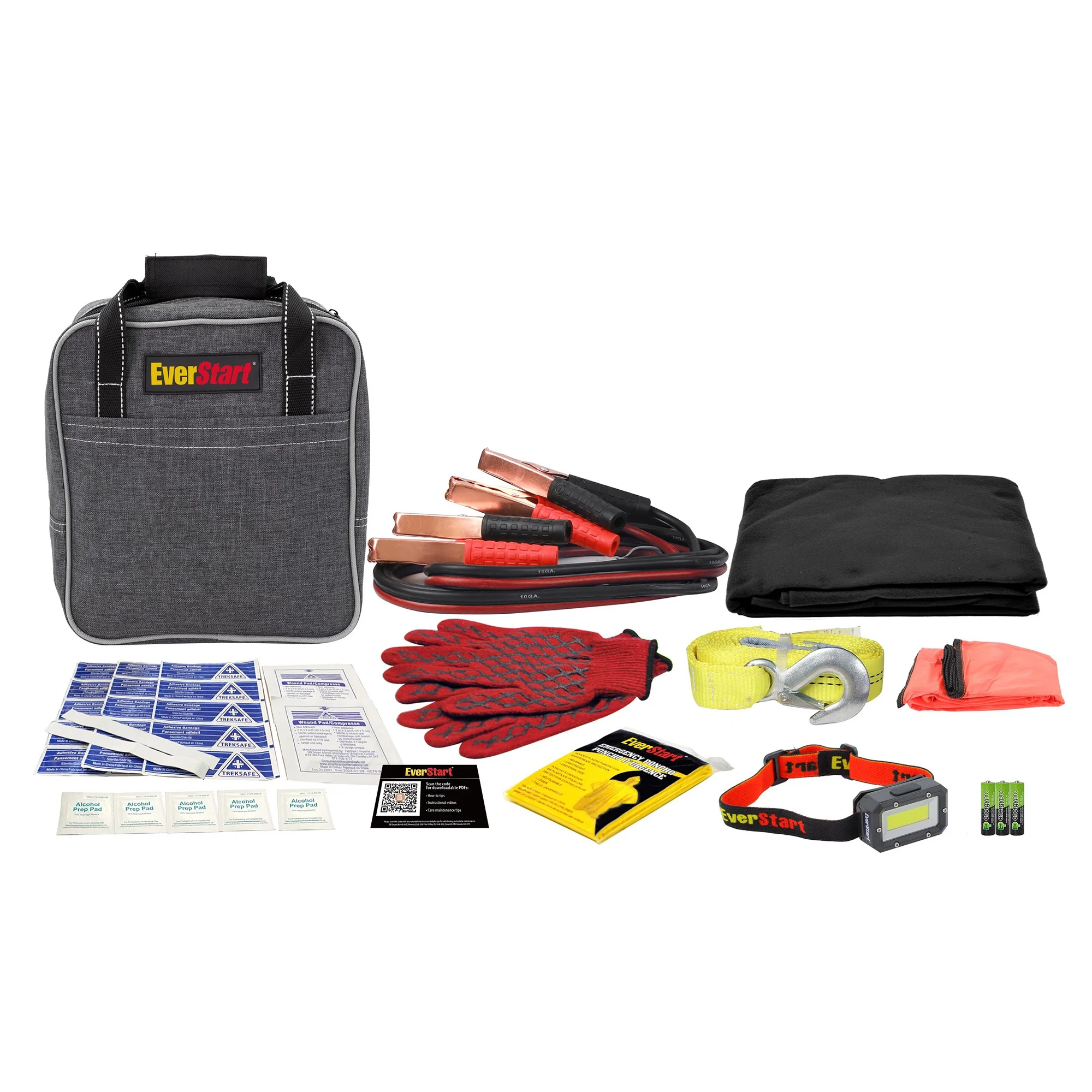 EverStart Deluxe Kit with Booster Cables. Assembled Product Dimensions: 12in x 14in x 5in