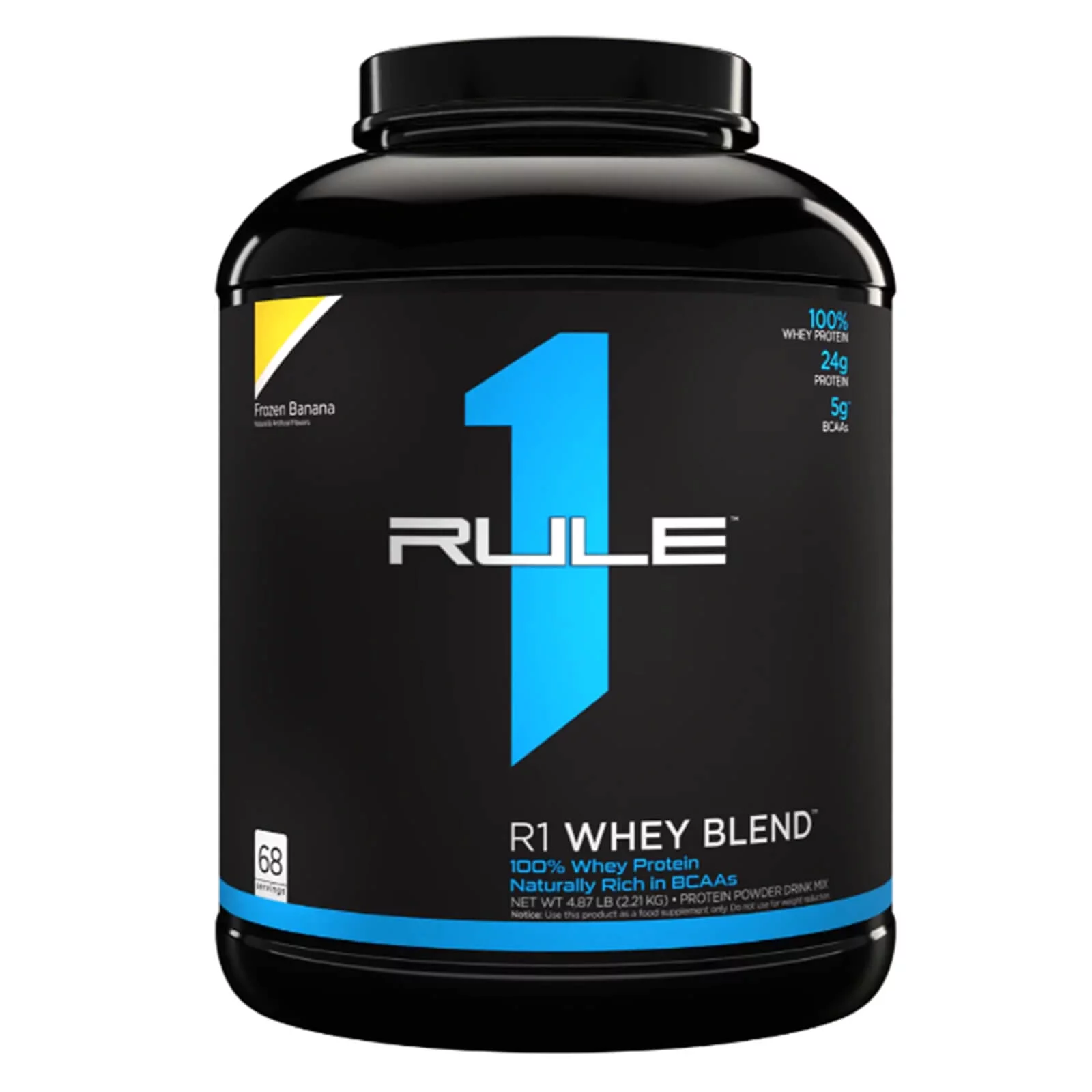 RULE 1 Whey Blend 68 serv Frozen Banana 100% Whey Protein Blend 4.87lb