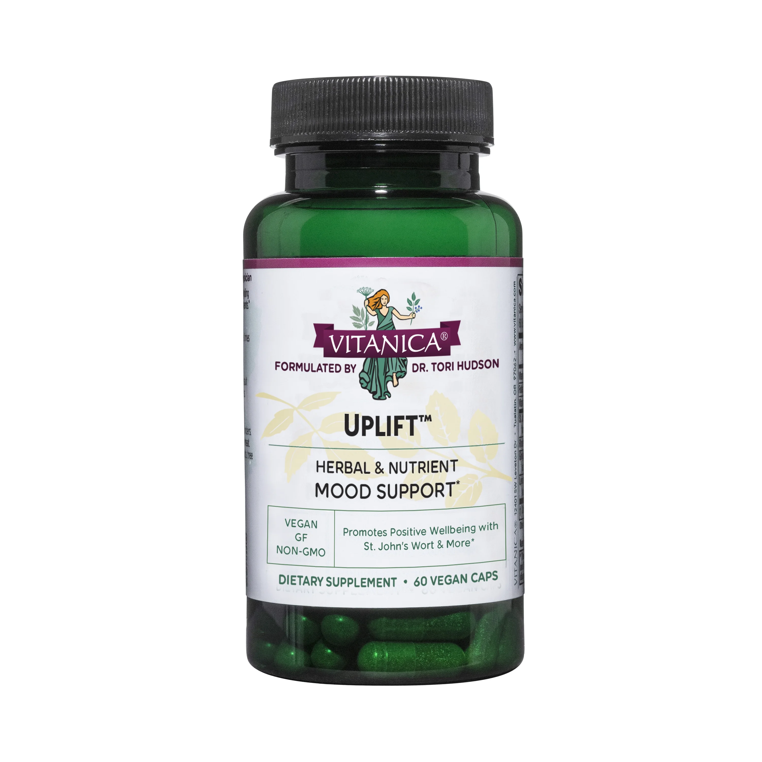 Vitanica Uplift, Mood and Emotional Support, Vegan, 60 Capsules