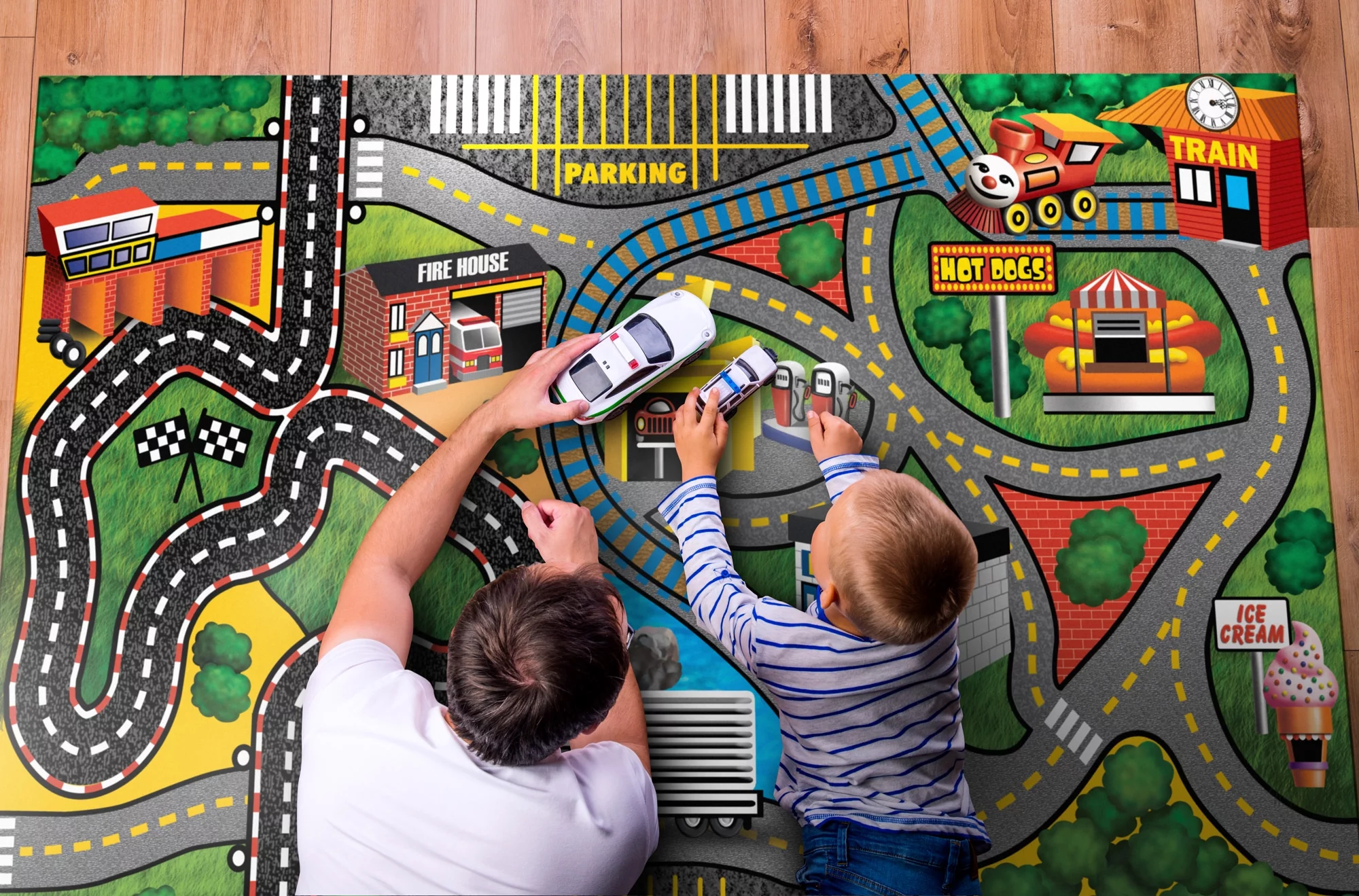 4' x 6' Town and Country Kids Play Activity Rug