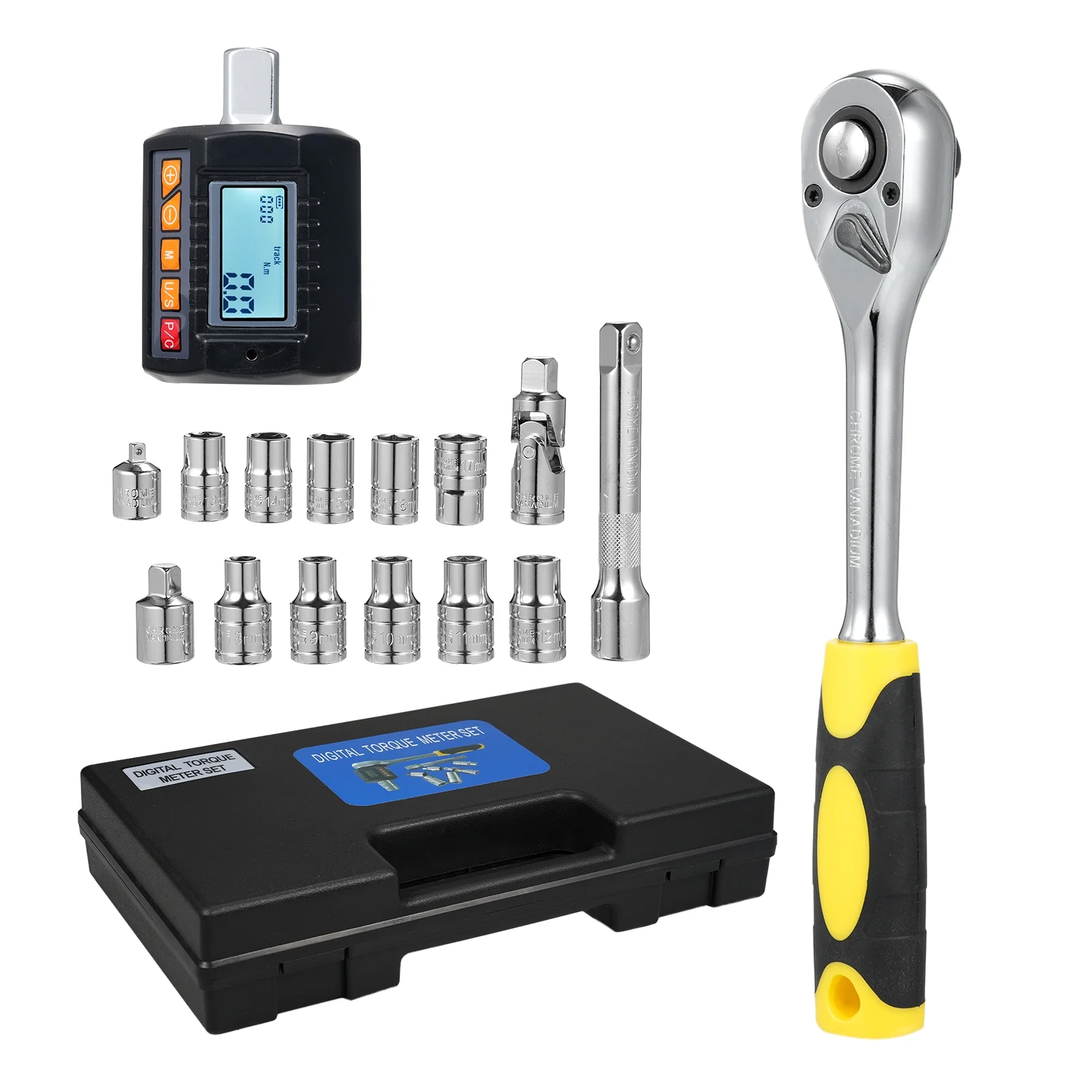 Dcenta ENT 30 Digital Torque Meter Set, 1/2'' Drive Torque Gauge with Ratchet Wrench, High Accuracy and Four Torque Units for Wide Applications Perfect for Precision Assembly