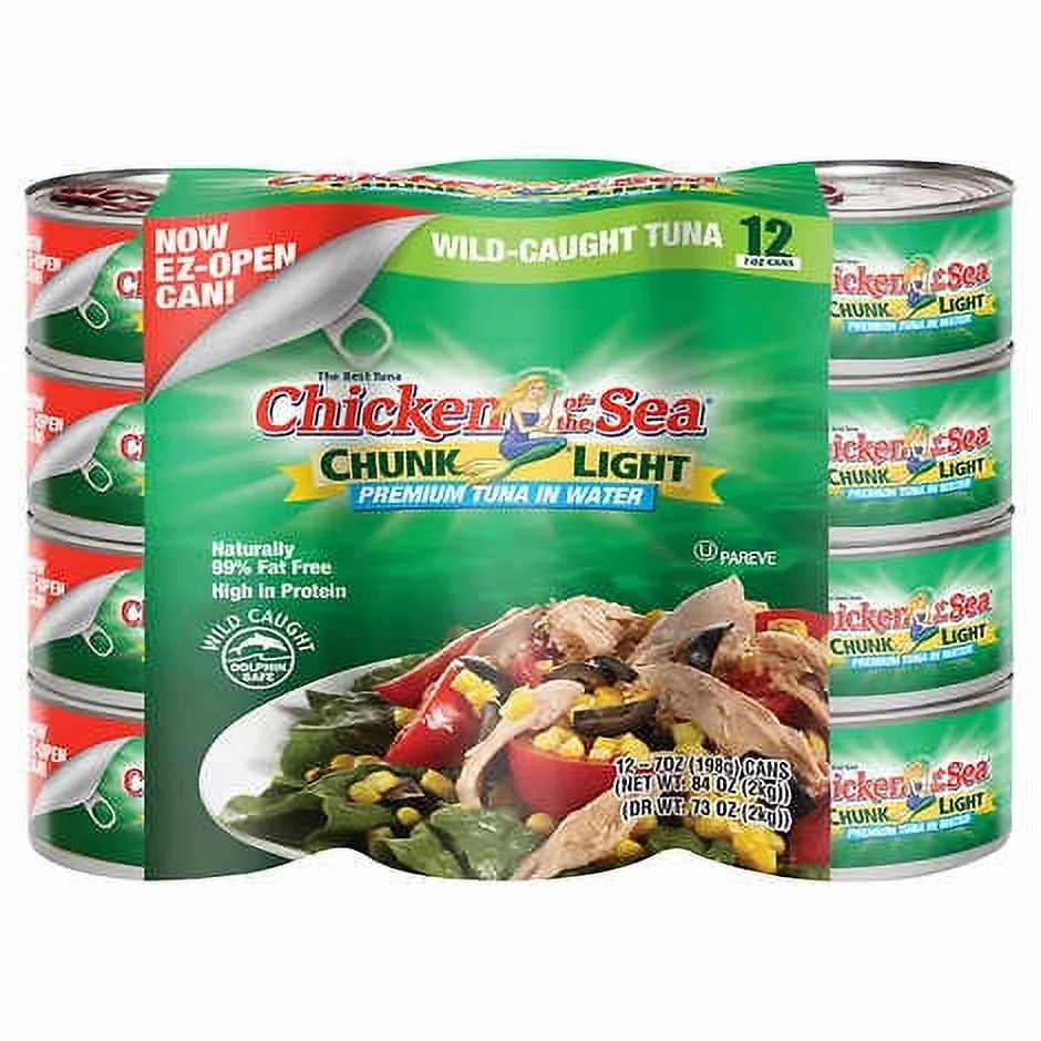 Chicken of the Sea Premium Chunk Light Tuna in Water 7 oz. Cans, 12-count