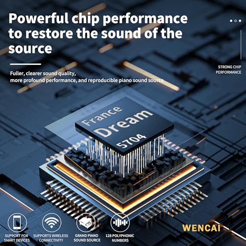 88 Keys Digital Piano Hammer Action Weighted Keyboard Piano, Full Size Upright Electric Piano, Wooden Electronic Piano for Beginner Professional, MIDI-USB Support, 3 Pedals, White